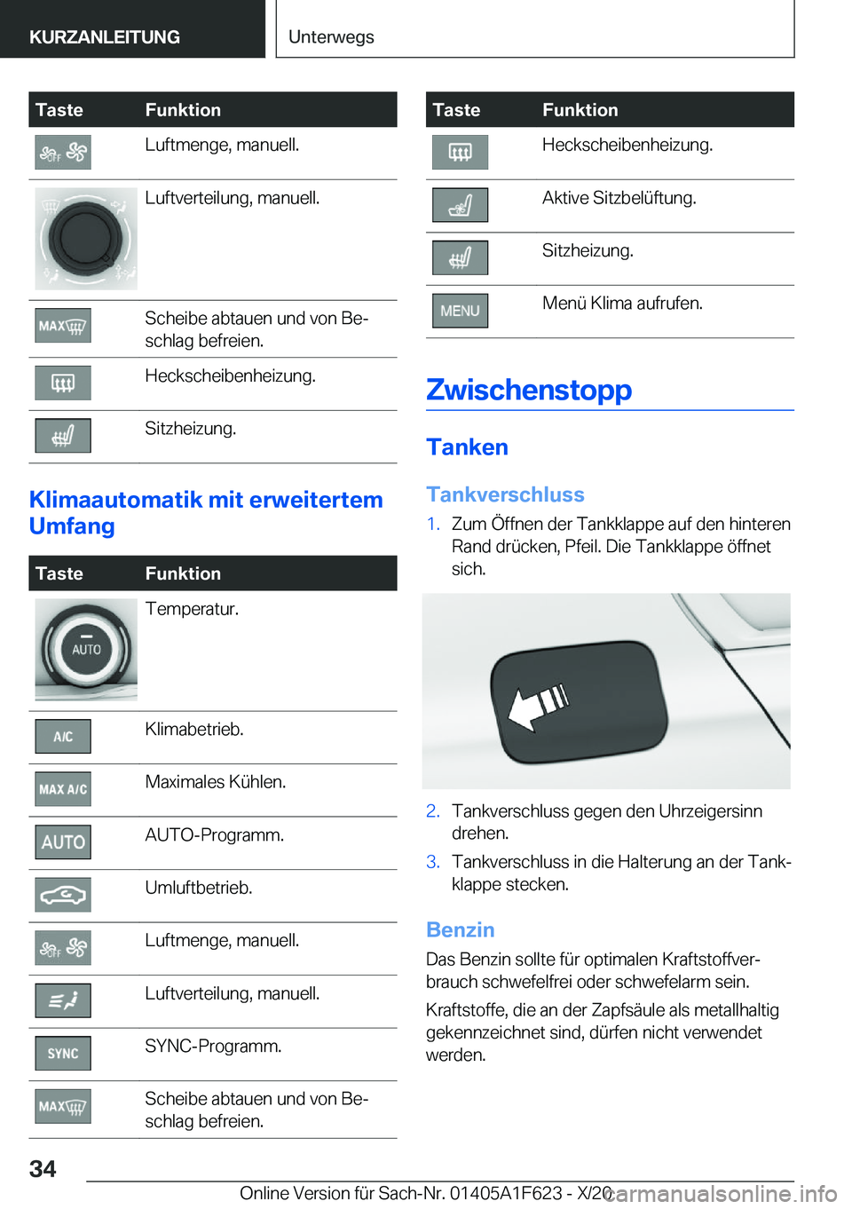 BMW X4 2021  Betriebsanleitungen (in German) �T�a�s�t�e�F�u�n�k�t�i�o�n�L�u�f�t�m�e�n�g�e�,��m�a�n�u�e�l�l�.�L�u�f�t�v�e�r�t�e�i�l�u�n�g�,��m�a�n�u�e�l�l�.�S�c�h�e�i�b�e��a�b�t�a�u�e�n��u�n�d��v�o�n��B�ej
�s�c�h�l�a�g��b�e�f�r�e�i�e�n�.�