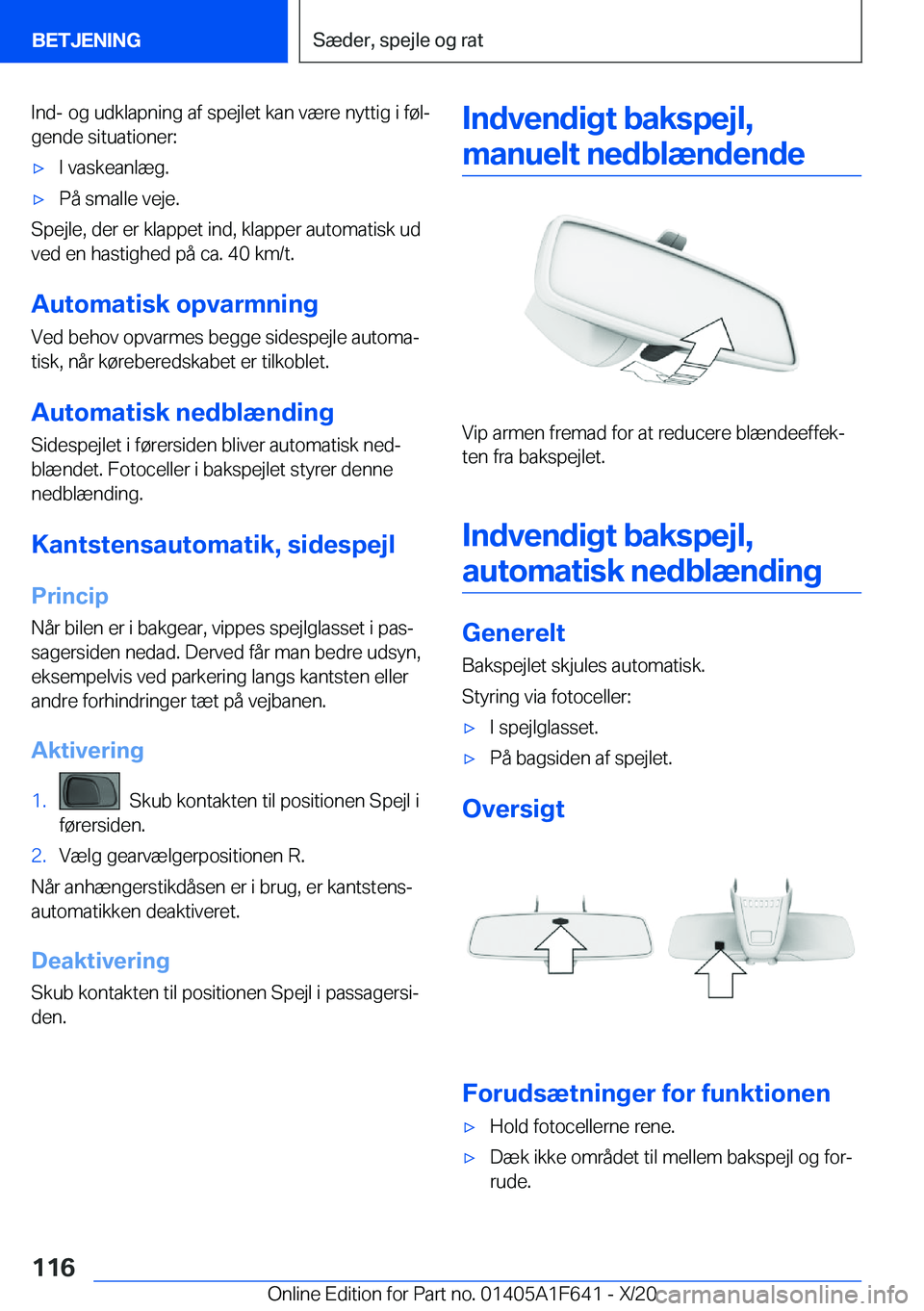 BMW X4 2021  InstruktionsbØger (in Danish) �I�n�d�-��o�g��u�d�k�l�a�p�n�i�n�g��a�f��s�p�e�j�l�e�t��k�a�n��v�æ�r�e��n�y�t�t�i�g��i��f�