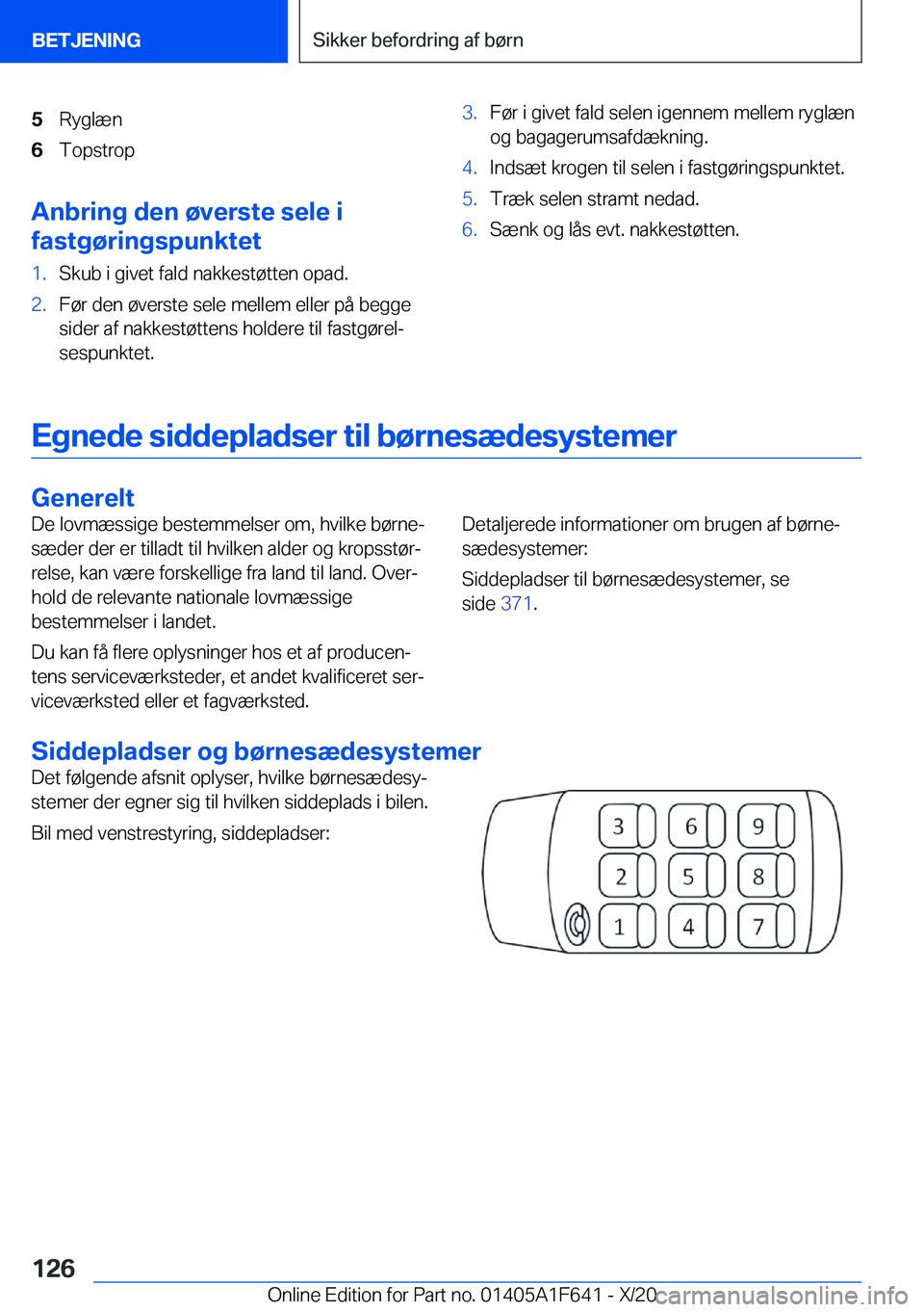 BMW X4 2021  InstruktionsbØger (in Danish) �5�R�y�g�l�æ�n�6�T�o�p�s�t�r�o�p
�A�n�b�r�i�n�g��d�e�n��