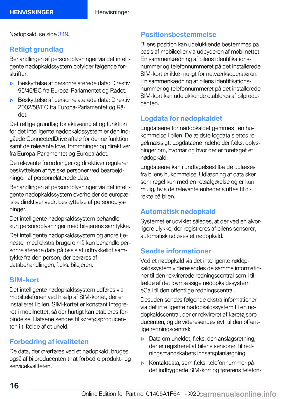BMW X4 2021  InstruktionsbØger (in Danish) �N�