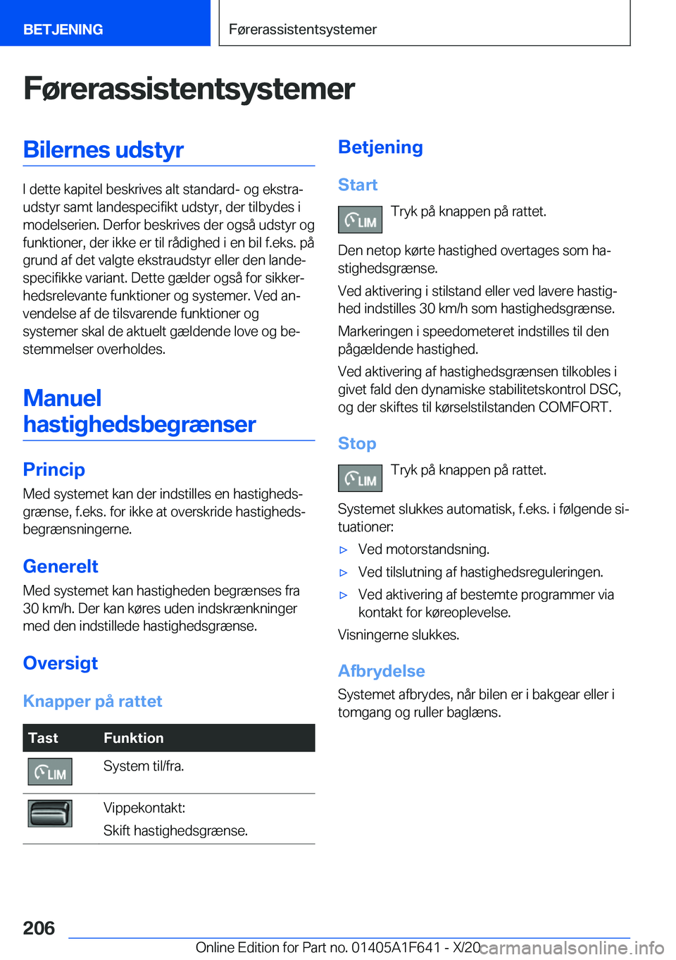 BMW X4 2021  InstruktionsbØger (in Danish) �F�