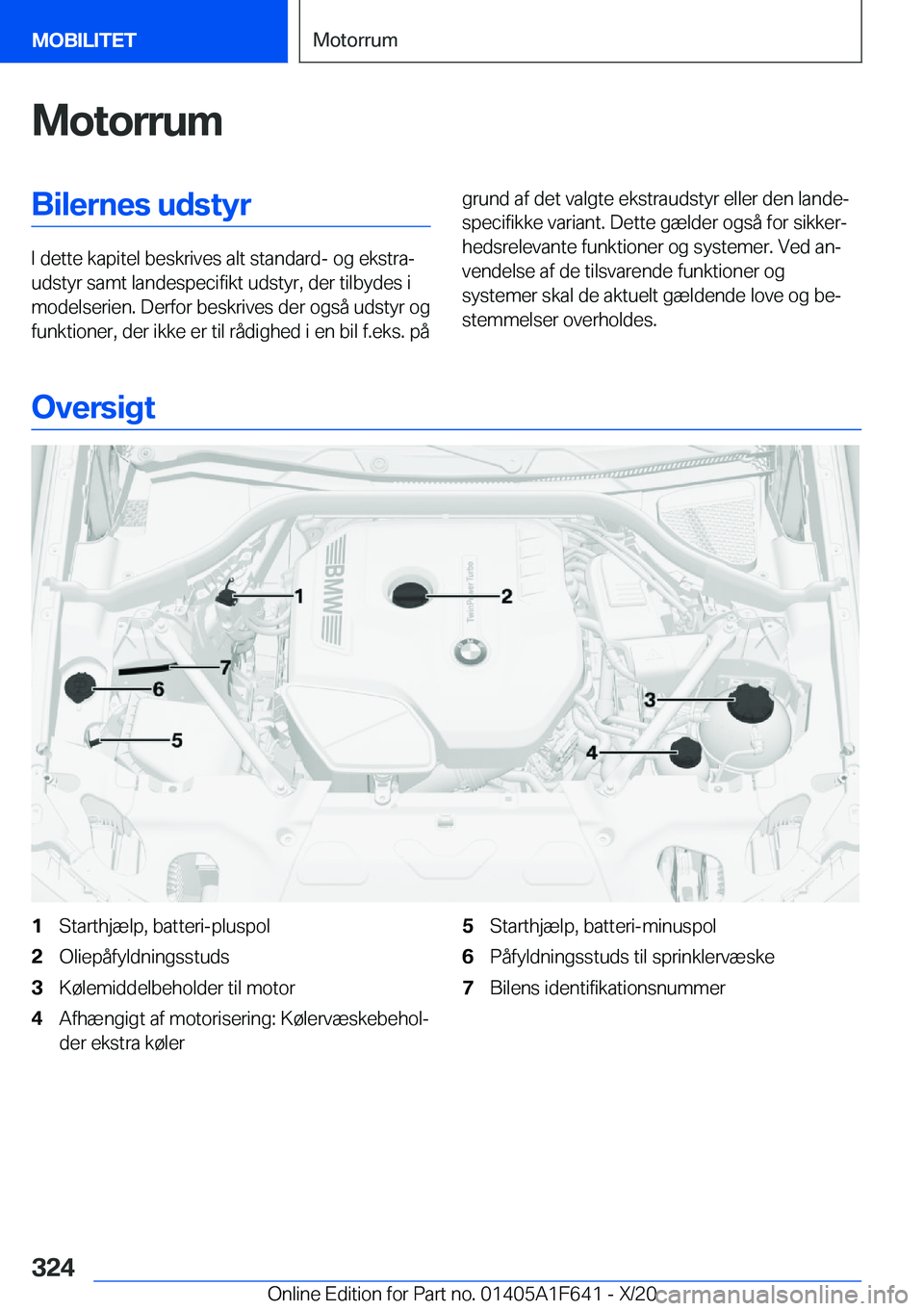 BMW X4 2021  InstruktionsbØger (in Danish) �M�o�t�o�r�r�u�m�B�i�l�e�r�n�e�s��u�d�s�t�y�r
�I��d�e�t�t�e��k�a�p�i�t�e�l��b�e�s�k�r�i�v�e�s��a�l�t��s�t�a�n�d�a�r�d�-��o�g��e�k�s�t�r�aj
�u�d�s�t�y�r��s�a�m�t��l�a�n�d�e�s�p�e�c�i�f�i�k�t