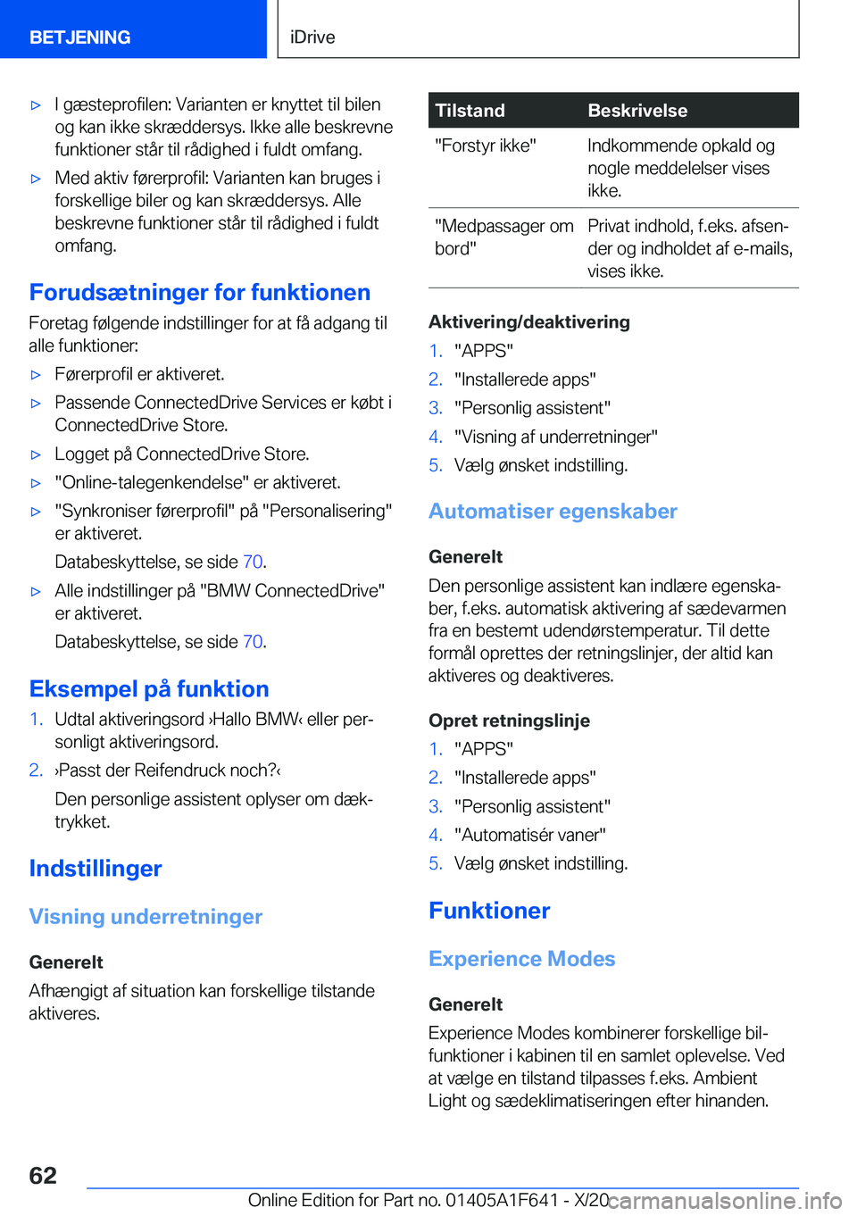BMW X4 2021  InstruktionsbØger (in Danish) 'x�I��g�æ�s�t�e�p�r�o�f�i�l�e�n�:��V�a�r�i�a�n�t�e�n��e�r��k�n�y�t�t�e�t��t�i�l��b�i�l�e�n�o�g��k�a�n��i�k�k�e��s�k�r�æ�d�d�e�r�s�y�s�.��I�k�k�e��a�l�l�e��b�e�s�k�r�e�v�n�e
�f�u�n�k�