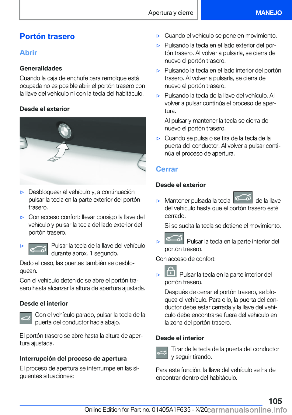 BMW X4 2021  Manuales de Empleo (in Spanish) �P�o�r�t�