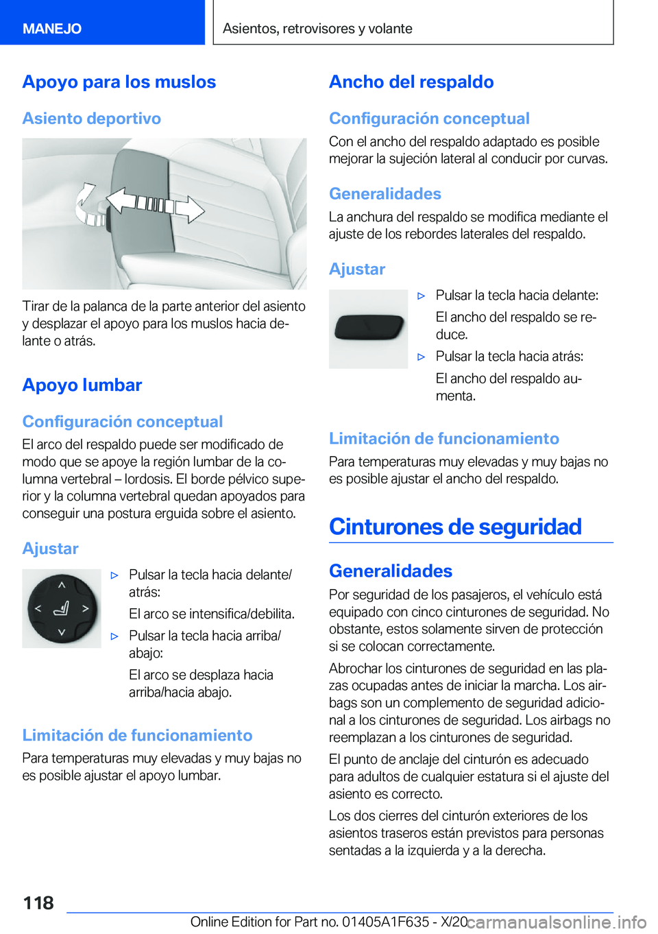BMW X4 2021  Manuales de Empleo (in Spanish) �A�p�o�y�o��p�a�r�a��l�o�s��m�u�s�l�o�s�A�s�i�e�n�t�o��d�e�p�o�r�t�i�v�o
�T�i�r�a�r��d�e��l�a��p�a�l�a�n�c�a��d�e��l�a��p�a�r�t�e��a�n�t�e�r�i�o�r��d�e�l��a�s�i�e�n�t�o�y��d�e�s�p�l�a�z�