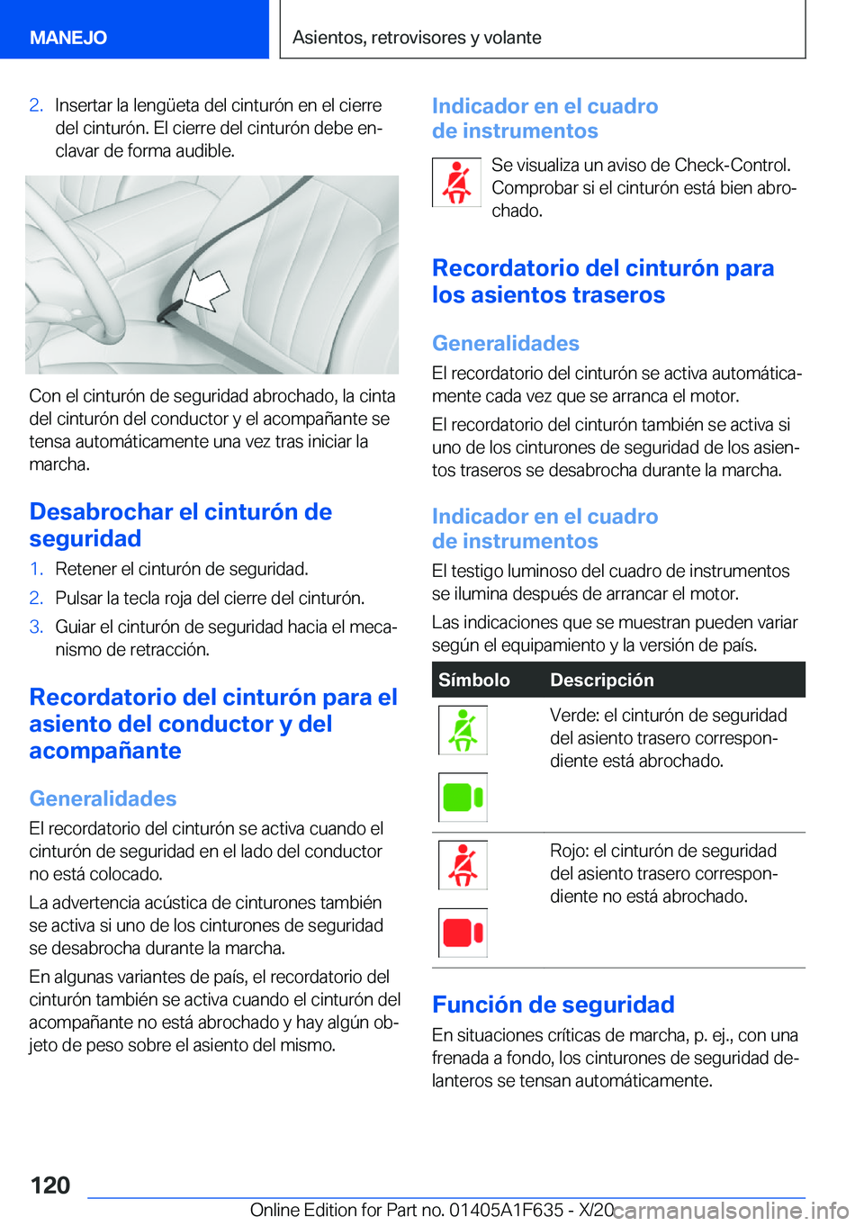 BMW X4 2021  Manuales de Empleo (in Spanish) �2�.�I�n�s�e�r�t�a�r��l�a��l�e�n�g�