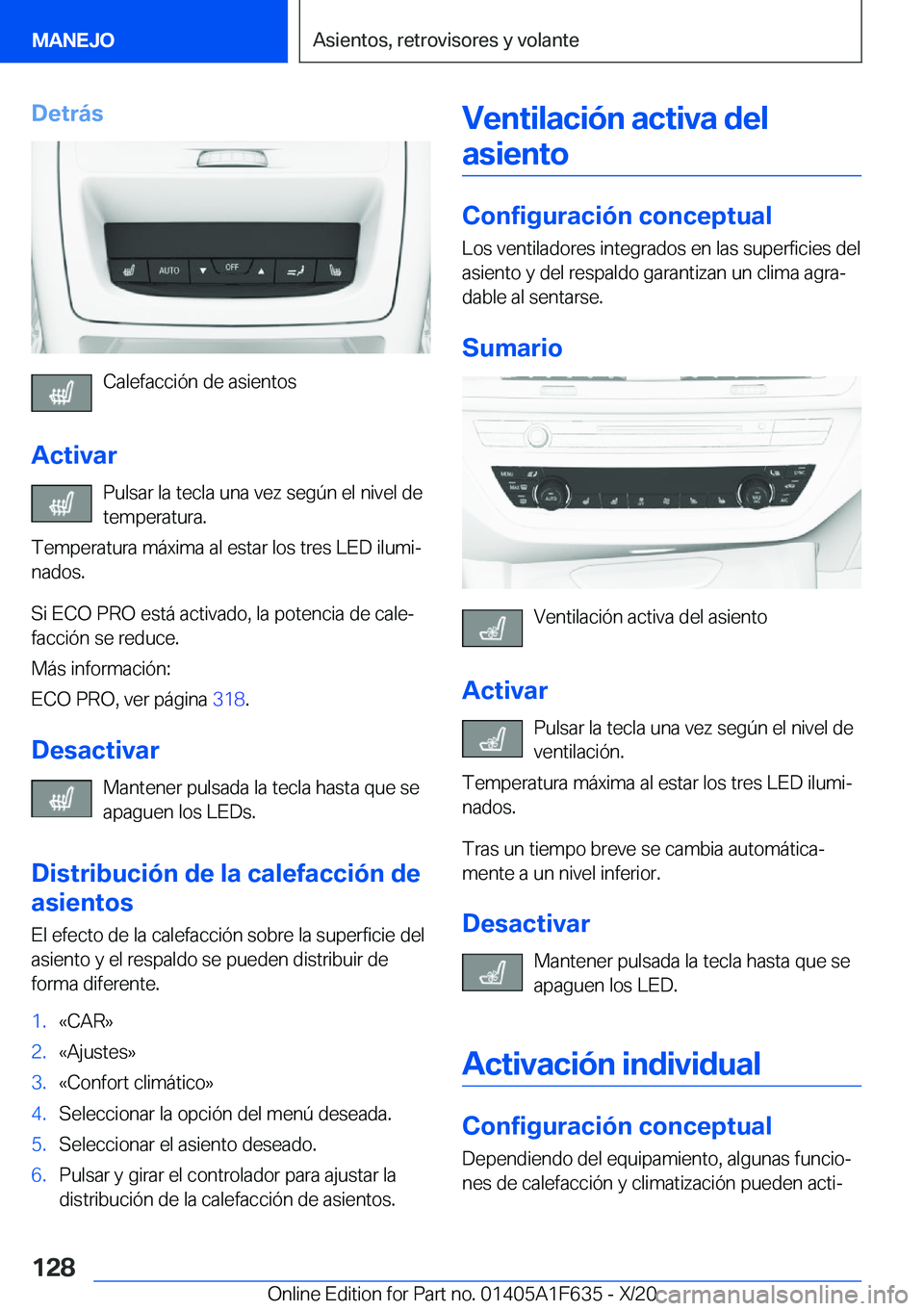 BMW X4 2021  Manuales de Empleo (in Spanish) �D�e�t�r�