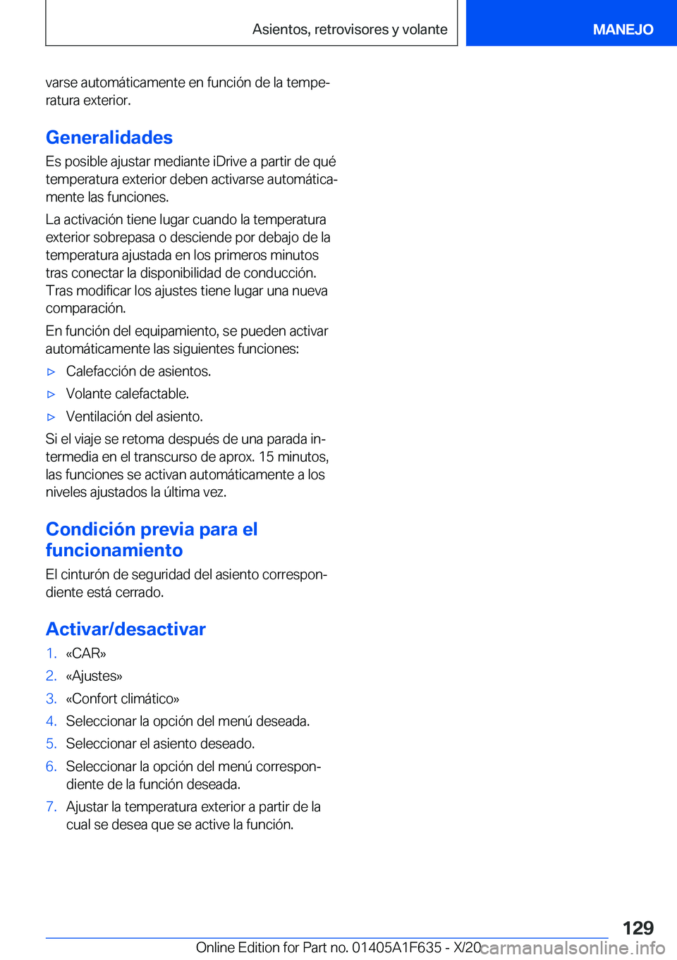 BMW X4 2021  Manuales de Empleo (in Spanish) �v�a�r�s�e��a�u�t�o�m�