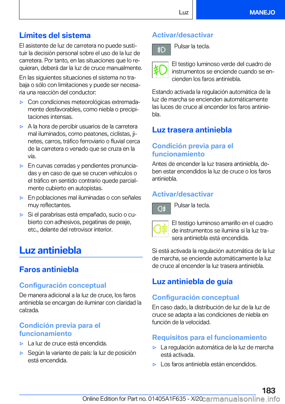 BMW X4 2021  Manuales de Empleo (in Spanish) �L�