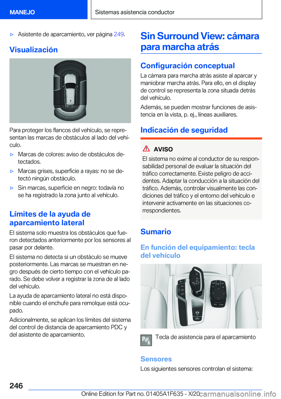 BMW X4 2021  Manuales de Empleo (in Spanish) x�A�s�i�s�t�e�n�t�e��d�e��a�p�a�r�c�a�m�i�e�n�t�o�,��v�e�r��p�