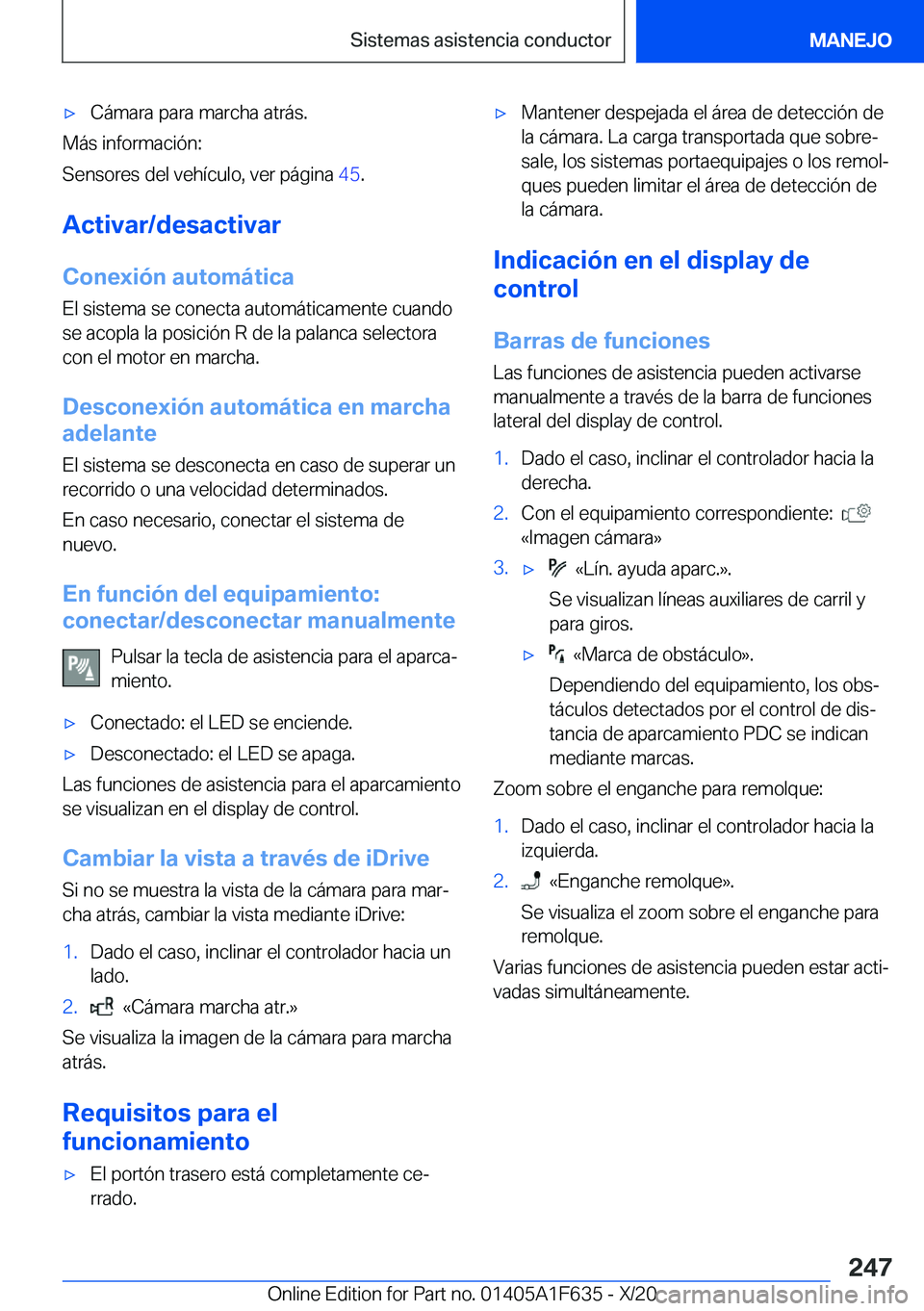 BMW X4 2021  Manuales de Empleo (in Spanish) x�C�
