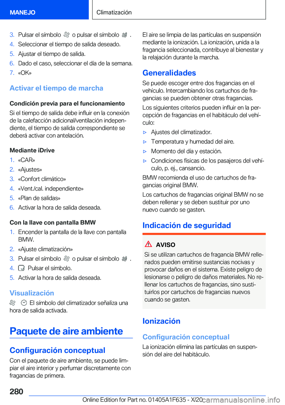 BMW X4 2021  Manuales de Empleo (in Spanish) �3�.�P�u�l�s�a�r��e�l��s�