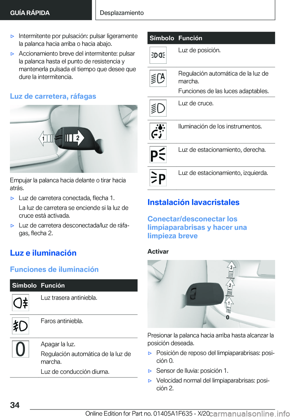 BMW X4 2021  Manuales de Empleo (in Spanish) x�I�n�t�e�r�m�i�t�e�n�t�e��p�o�r��p�u�l�s�a�c�i�