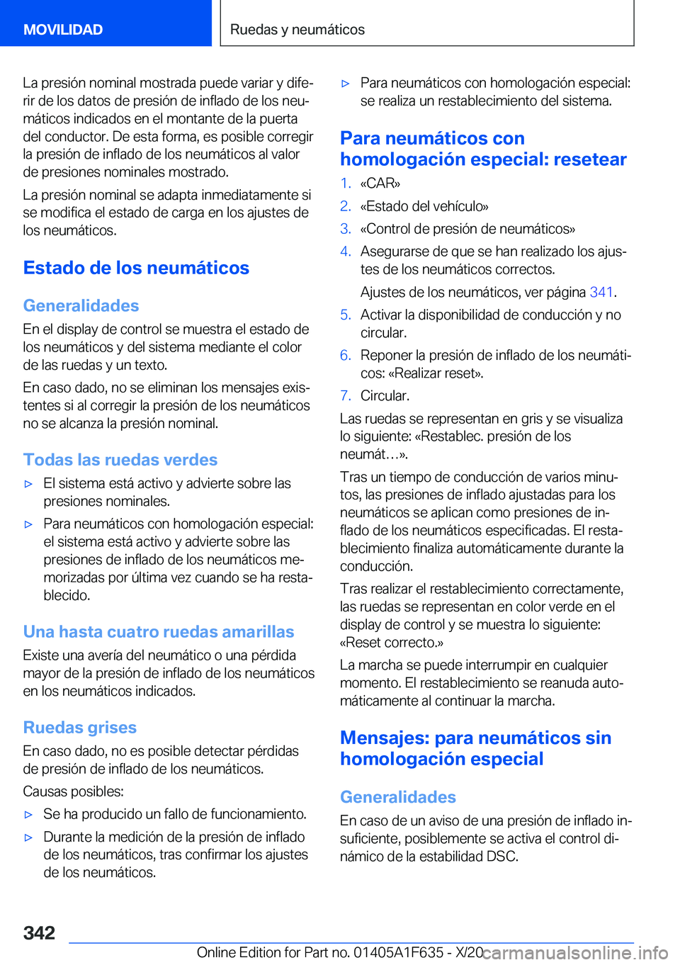 BMW X4 2021  Manuales de Empleo (in Spanish) �L�a��p�r�e�s�i�