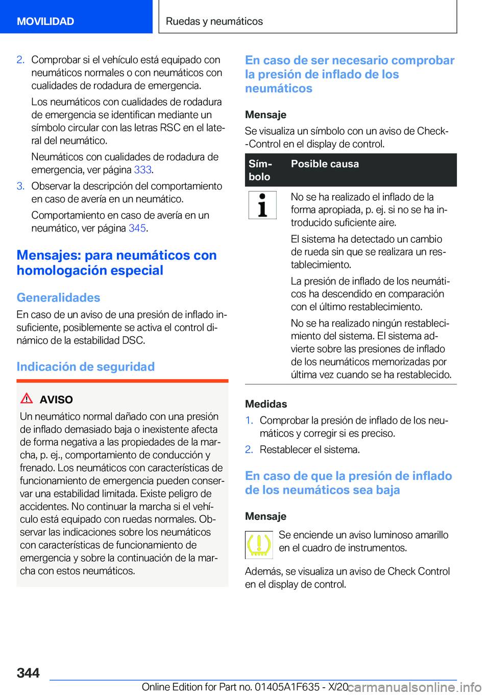 BMW X4 2021  Manuales de Empleo (in Spanish) �2�.�C�o�m�p�r�o�b�a�r��s�i��e�l��v�e�h�