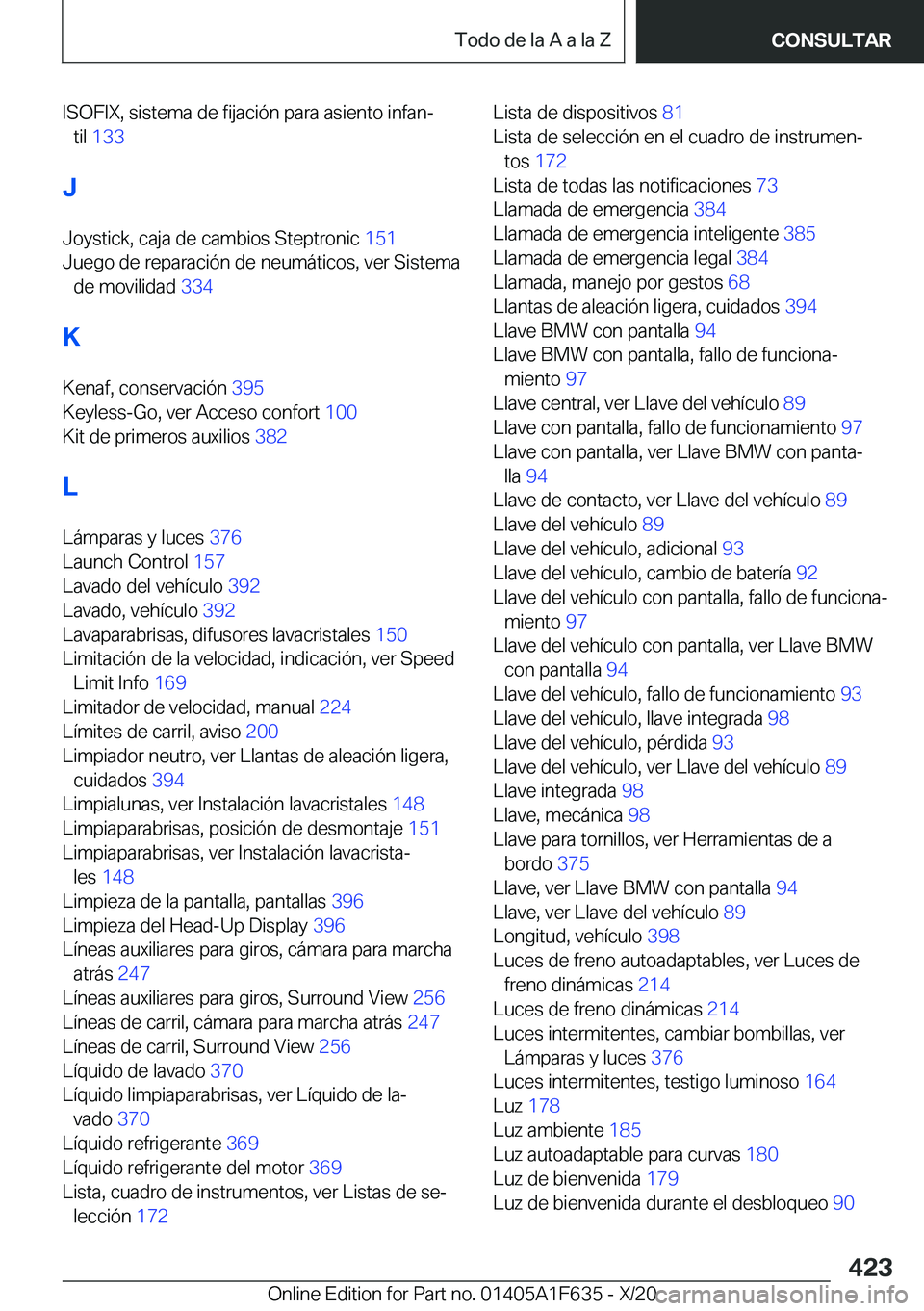 BMW X4 2021  Manuales de Empleo (in Spanish) �I�S�O�F�I�X�,��s�i�s�t�e�m�a��d�e��f�i�j�a�c�i�