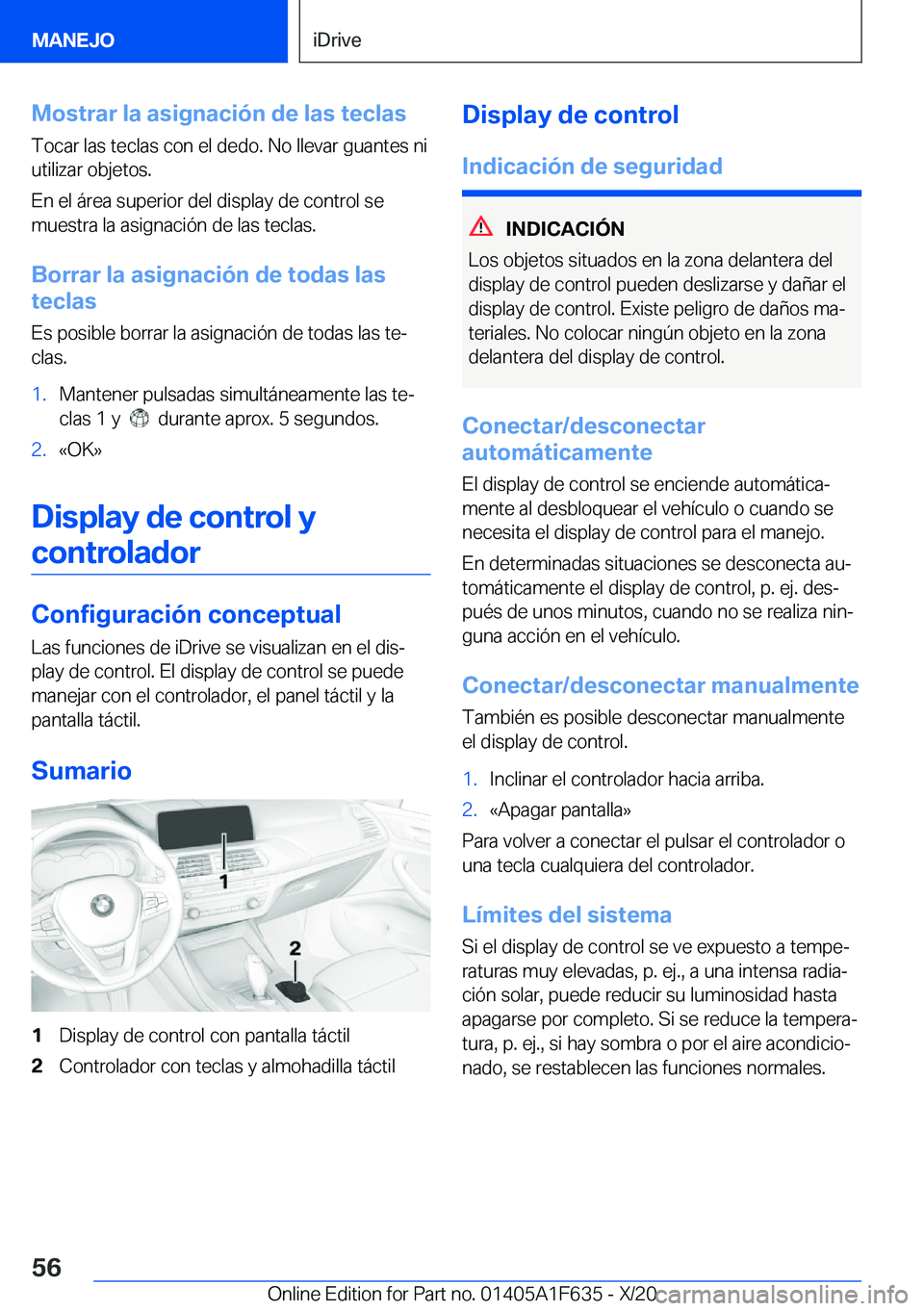 BMW X4 2021  Manuales de Empleo (in Spanish) �M�o�s�t�r�a�r��l�a��a�s�i�g�n�a�c�i�