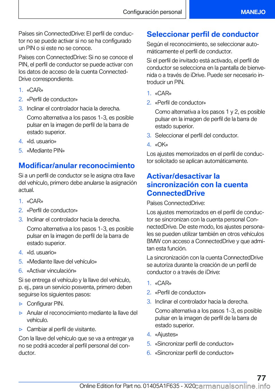 BMW X4 2021  Manuales de Empleo (in Spanish) �P�a�