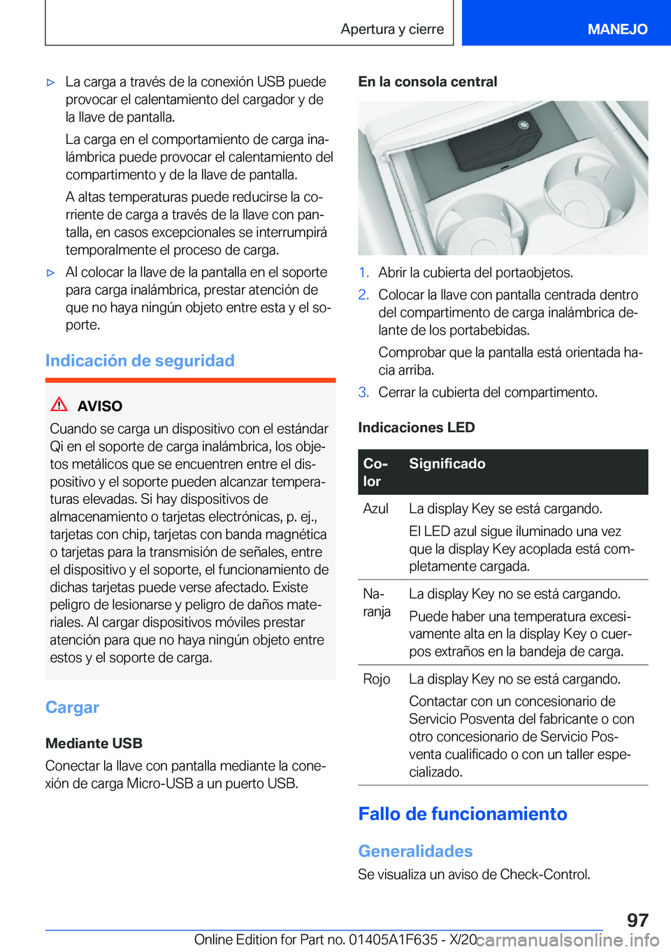BMW X4 2021  Manuales de Empleo (in Spanish) x�L�a��c�a�r�g�a��a��t�r�a�v�
