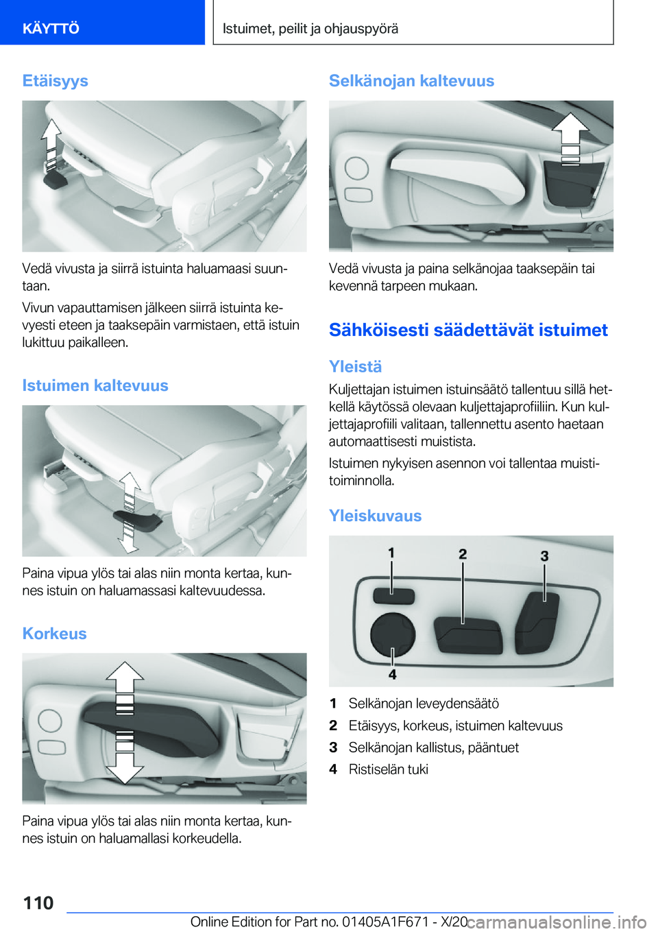 BMW X4 2021  Omistajan Käsikirja (in Finnish) �E�t�