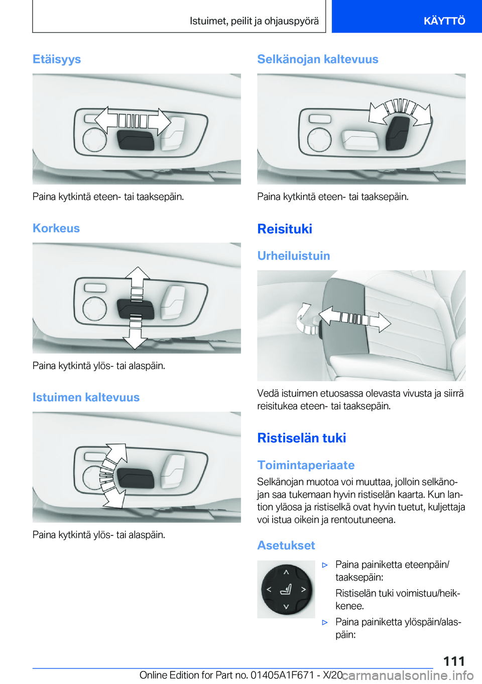 BMW X4 2021  Omistajan Käsikirja (in Finnish) �E�t�