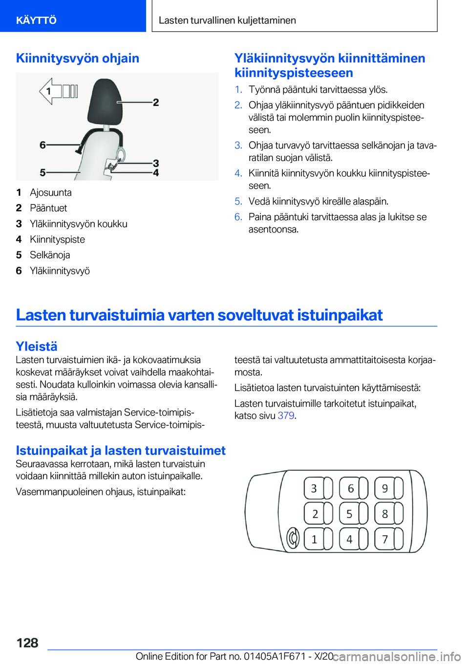 BMW X4 2021  Omistajan Käsikirja (in Finnish) �K�i�i�n�n�i�t�y�s�v�y�