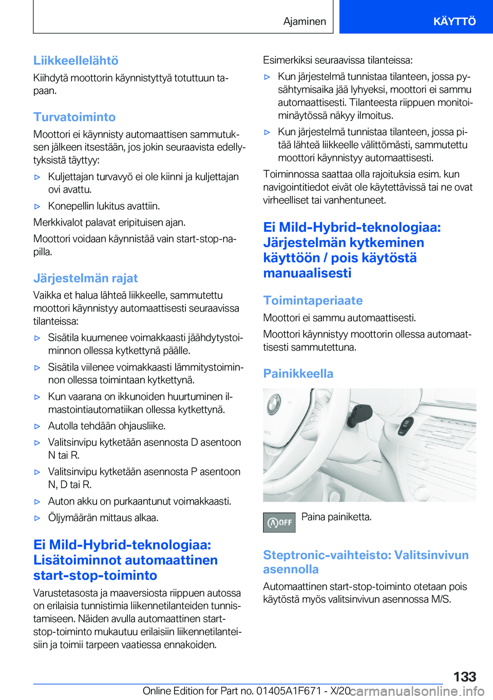 BMW X4 2021  Omistajan Käsikirja (in Finnish) �L�i�i�k�k�e�e�l�l�e�l�