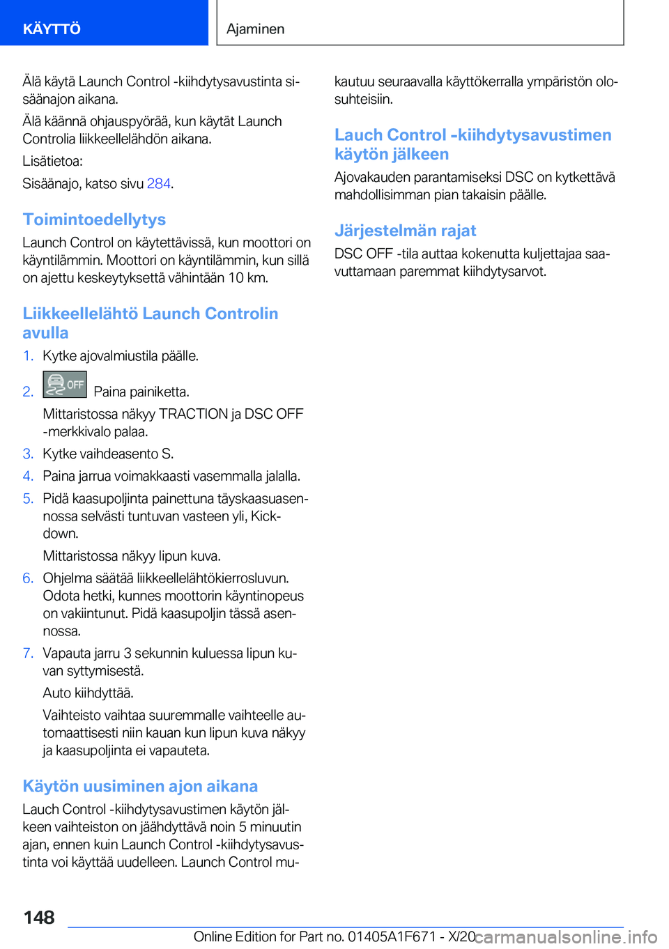 BMW X4 2021  Omistajan Käsikirja (in Finnish) �