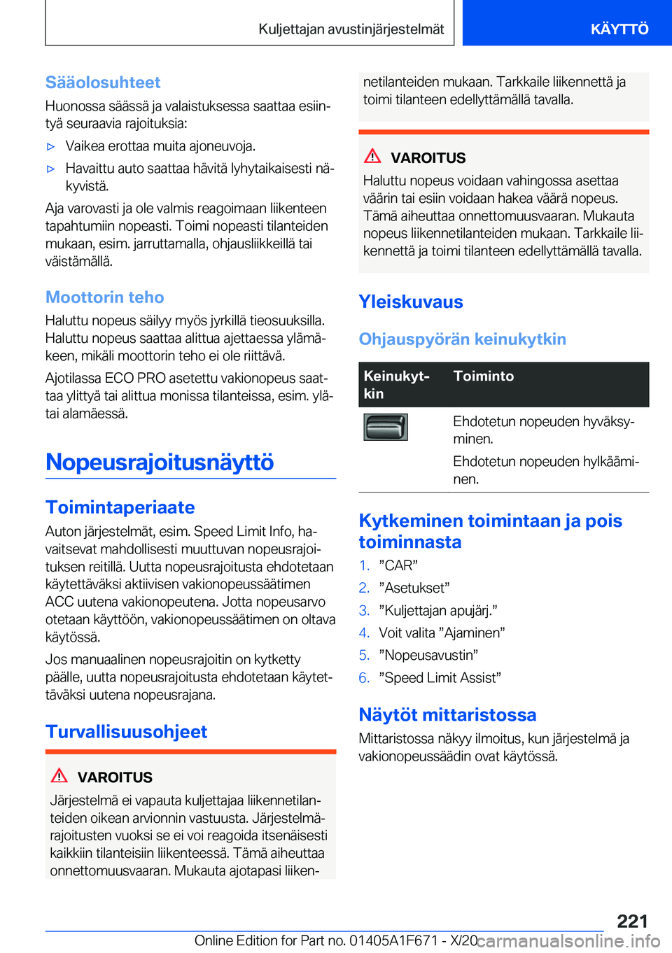 BMW X4 2021  Omistajan Käsikirja (in Finnish) �S�