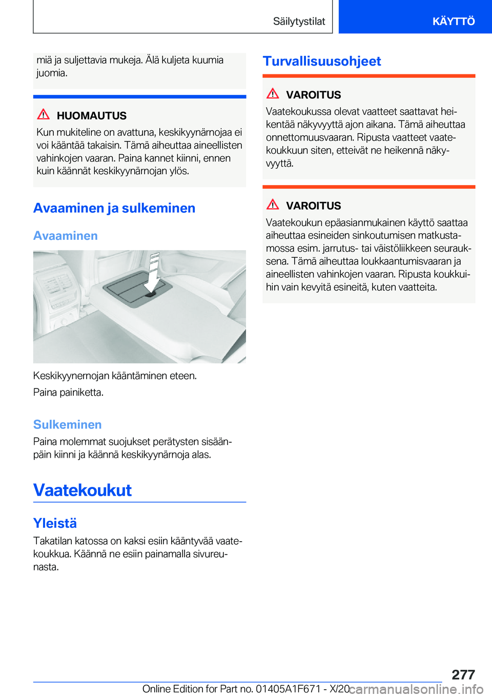 BMW X4 2021  Omistajan Käsikirja (in Finnish) �m�i�