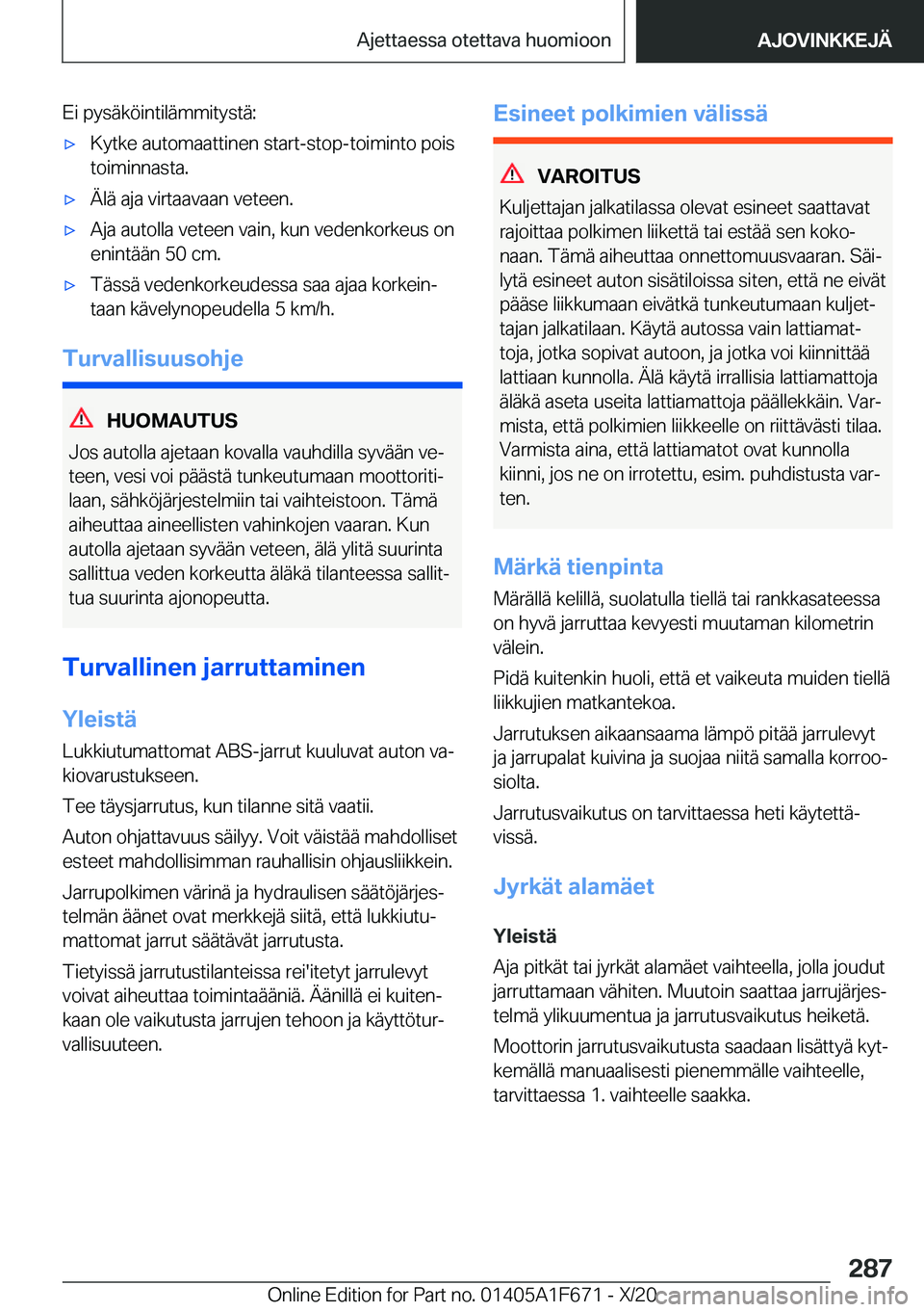 BMW X4 2021  Omistajan Käsikirja (in Finnish) �E�i��p�y�s�