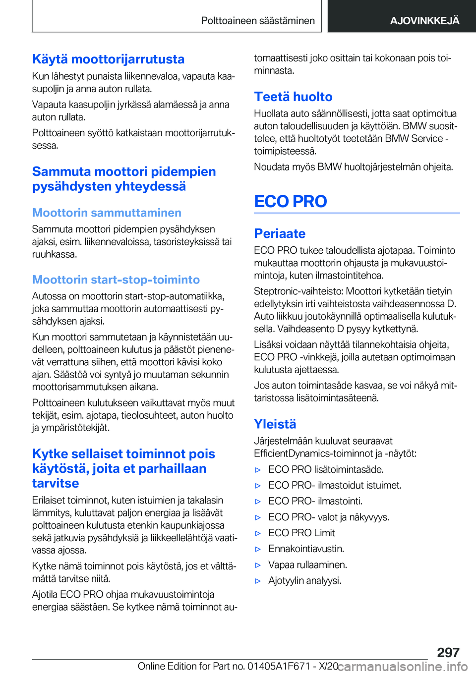 BMW X4 2021  Omistajan Käsikirja (in Finnish) �K�