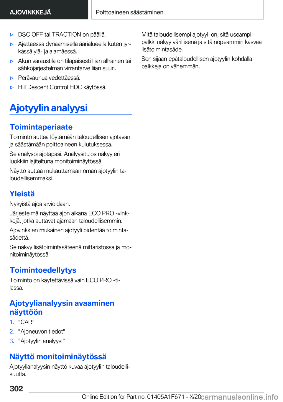BMW X4 2021  Omistajan Käsikirja (in Finnish) 'x�D�S�C��O�F�F��t�a�i��T�R�A�C�T�I�O�N��o�n��p�