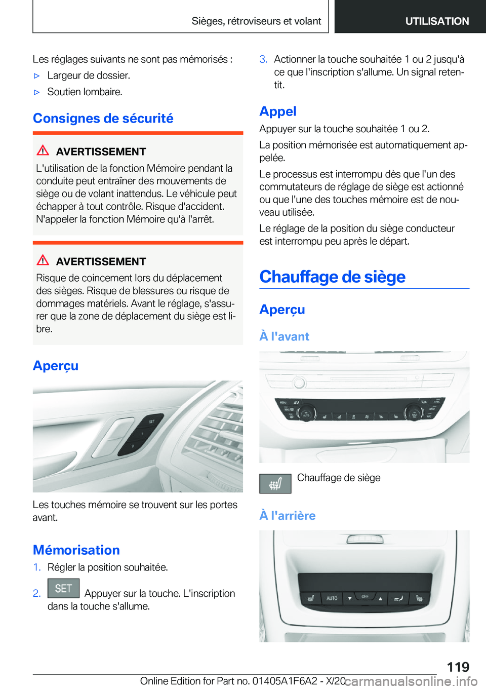BMW X4 2021  Notices Demploi (in French) �L�e�s��r�é�g�l�a�g�e�s��s�u�i�v�a�n�t�s��n�e��s�o�n�t��p�a�s��m�é�m�o�r�i�s�é�s��:'x�L�a�r�g�e�u�r��d�e��d�o�s�s�i�e�r�.'x�S�o�u�t�i�e�n��l�o�m�b�a�i�r�e�.
�C�o�n�s�i�g�n�e�s��d