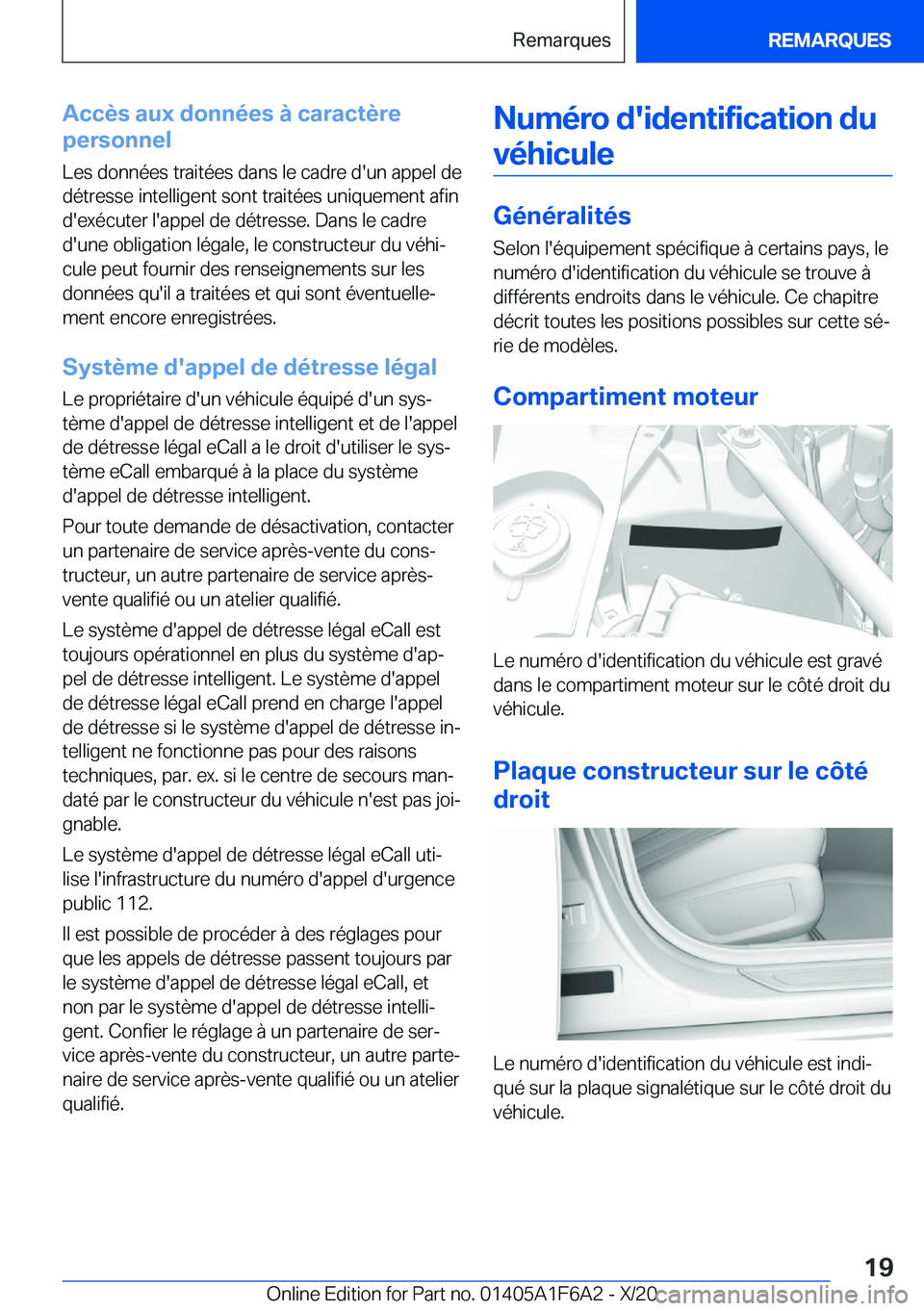 BMW X4 2021  Notices Demploi (in French) �A�c�c�è�s��a�u�x��d�o�n�n�é�e�s��