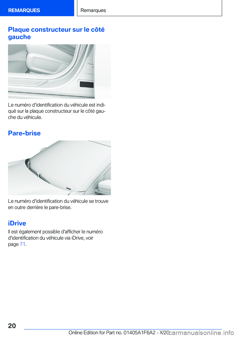BMW X4 2021  Notices Demploi (in French) �P�l�a�q�u�e��c�o�n�s�t�r�u�c�t�e�u�r��s�u�r��l�e��c�
