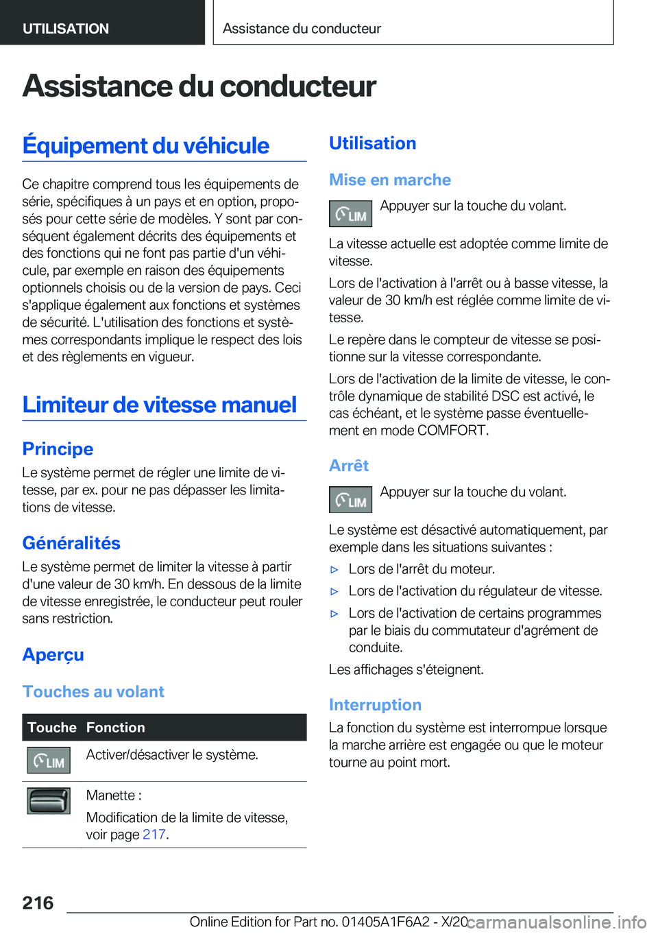 BMW X4 2021  Notices Demploi (in French) �A�s�s�i�s�t�a�n�c�e��d�u��c�o�n�d�u�c�t�e�u�r�