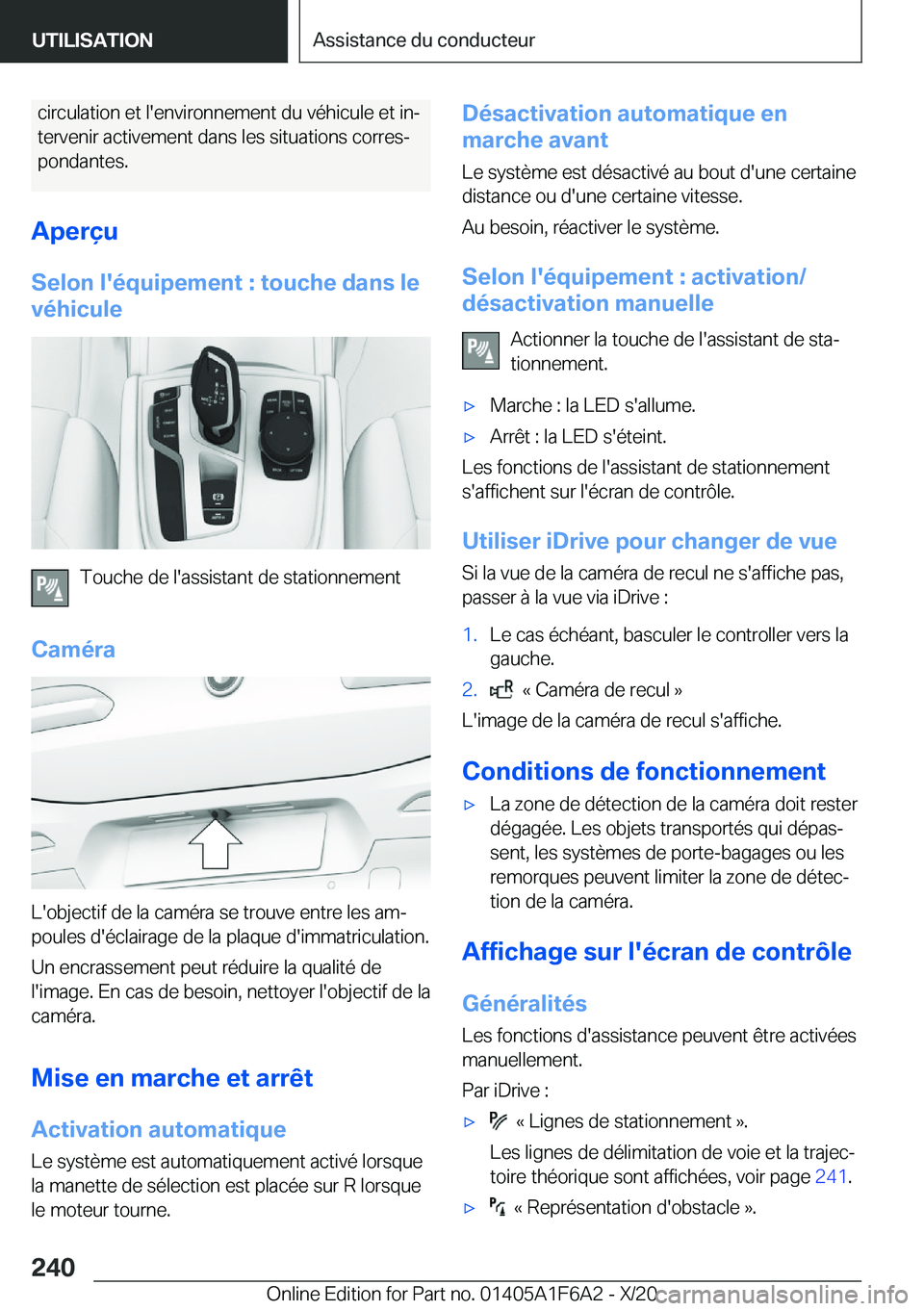 BMW X4 2021  Notices Demploi (in French) �c�i�r�c�u�l�a�t�i�o�n��e�t��l�'�e�n�v�i�r�o�n�n�e�m�e�n�t��d�u��v�é�h�i�c�u�l�e��e�t��i�nj�t�e�r�v�e�n�i�r��a�c�t�i�v�e�m�e�n�t��d�a�n�s��l�e�s��s�i�t�u�a�t�i�o�n�s��c�o�r�r�e�sj �p