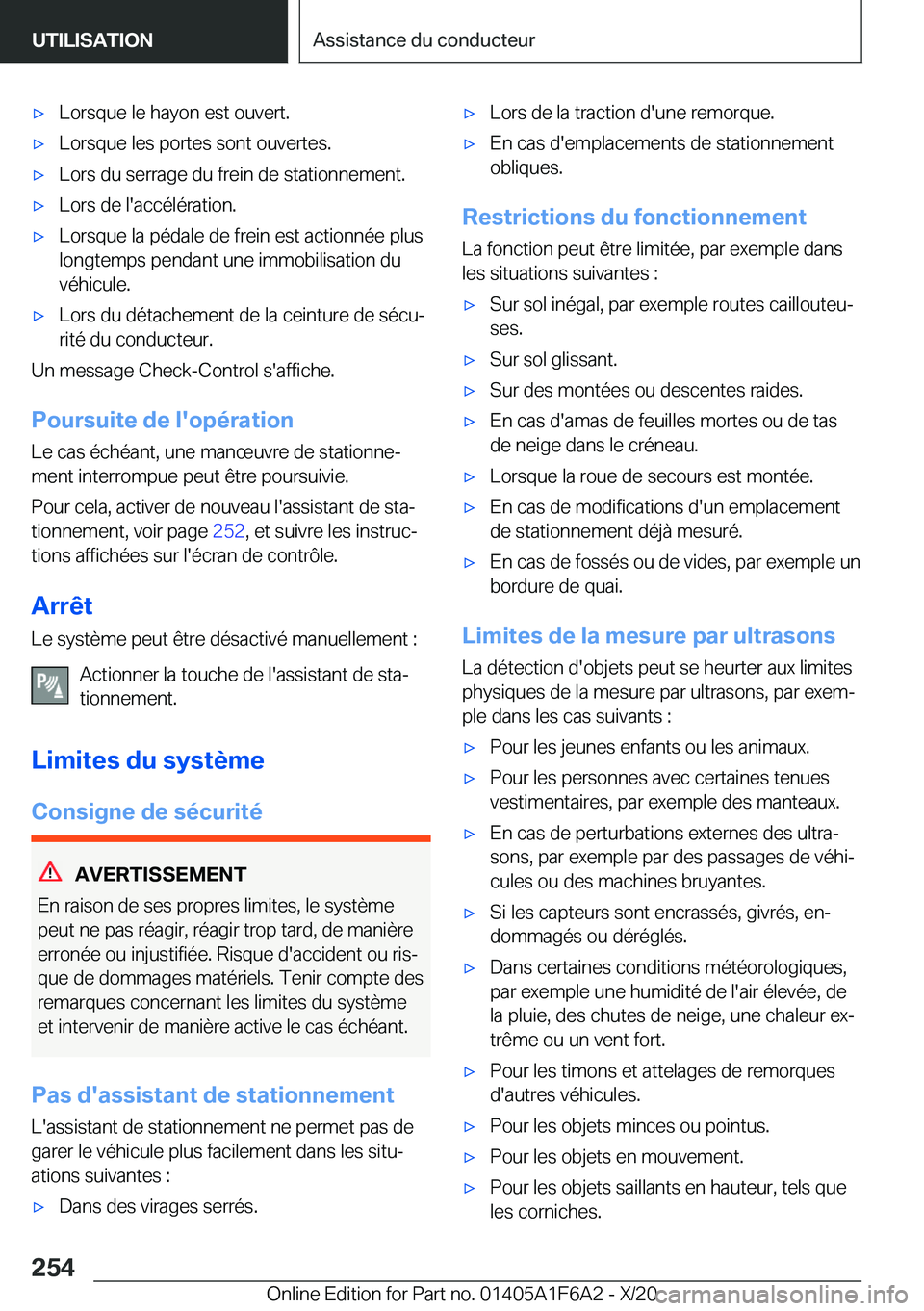 BMW X4 2021  Notices Demploi (in French) 'x�L�o�r�s�q�u�e��l�e��h�a�y�o�n��e�s�t��o�u�v�e�r�t�.'x�L�o�r�s�q�u�e��l�e�s��p�o�r�t�e�s��s�o�n�t��o�u�v�e�r�t�e�s�.'x�L�o�r�s��d�u��s�e�r�r�a�g�e��d�u��f�r�e�i�n��d�e��s�t