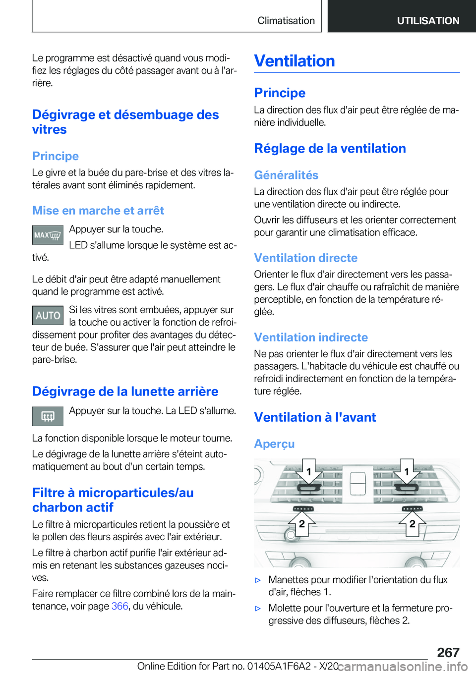 BMW X4 2021  Notices Demploi (in French) �L�e��p�r�o�g�r�a�m�m�e��e�s�t��d�é�s�a�c�t�i�v�é��q�u�a�n�d��v�o�u�s��m�o�d�ij�f�i�e�z��l�e�s��r�é�g�l�a�g�e�s��d�u��c�