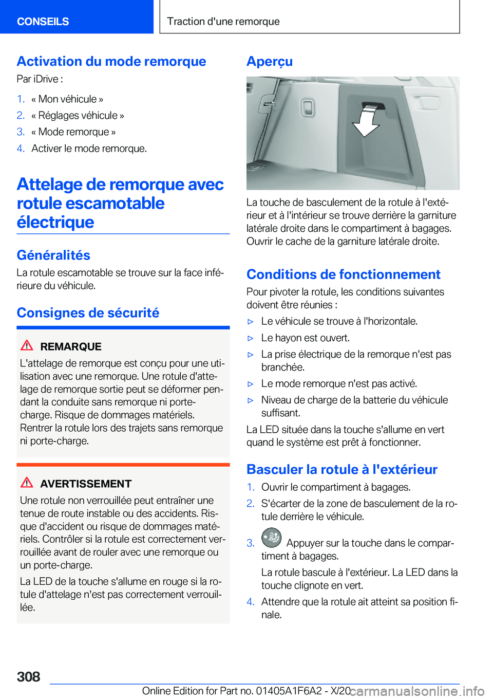 BMW X4 2021  Notices Demploi (in French) �A�c�t�i�v�a�t�i�o�n��d�u��m�o�d�e��r�e�m�o�r�q�u�e�P�a�r��i�D�r�i�v�e��:�1�.�k��M�o�n��v�é�h�i�c�u�l�e��{�2�.�k��R�é�g�l�a�g�e�s��v�é�h�i�c�u�l�e��{�3�.�k��M�o�d�e��r�e�m�o�r�q�u�e��