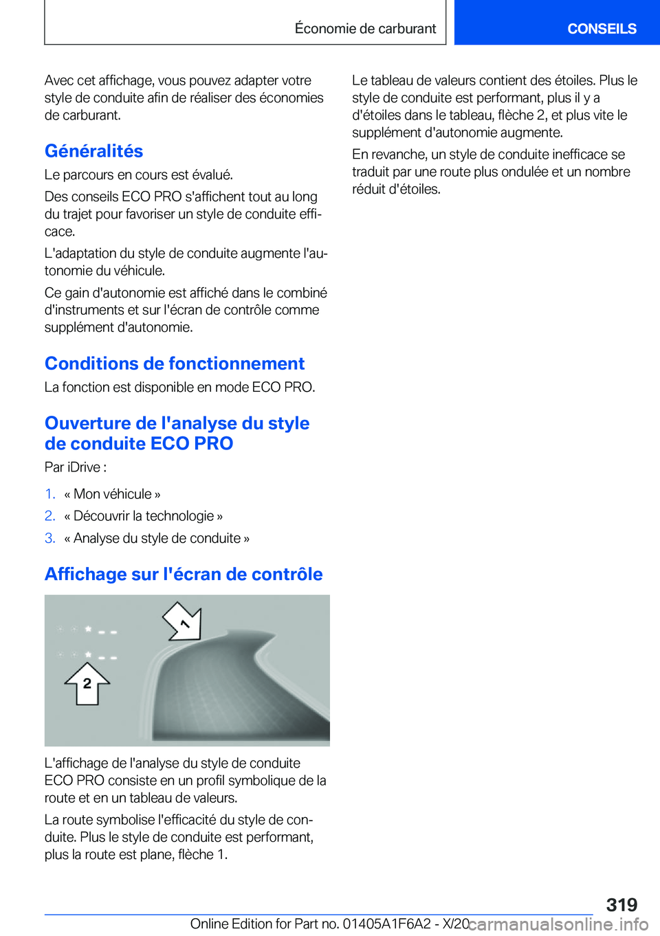 BMW X4 2021  Notices Demploi (in French) �A�v�e�c��c�e�t��a�f�f�i�c�h�a�g�e�,��v�o�u�s��p�o�u�v�e�z��a�d�a�p�t�e�r��v�o�t�r�e�s�t�y�l�e��d�e��c�o�n�d�u�i�t�e��a�f�i�n��d�e��r�é�a�l�i�s�e�r��d�e�s��é�c�o�n�o�m�i�e�s
�d�e��c�a�