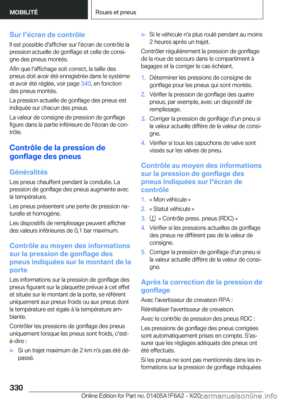 BMW X4 2021  Notices Demploi (in French) �S�u�r��l�'�é�c�r�a�n��d�e��c�o�n�t�r�
