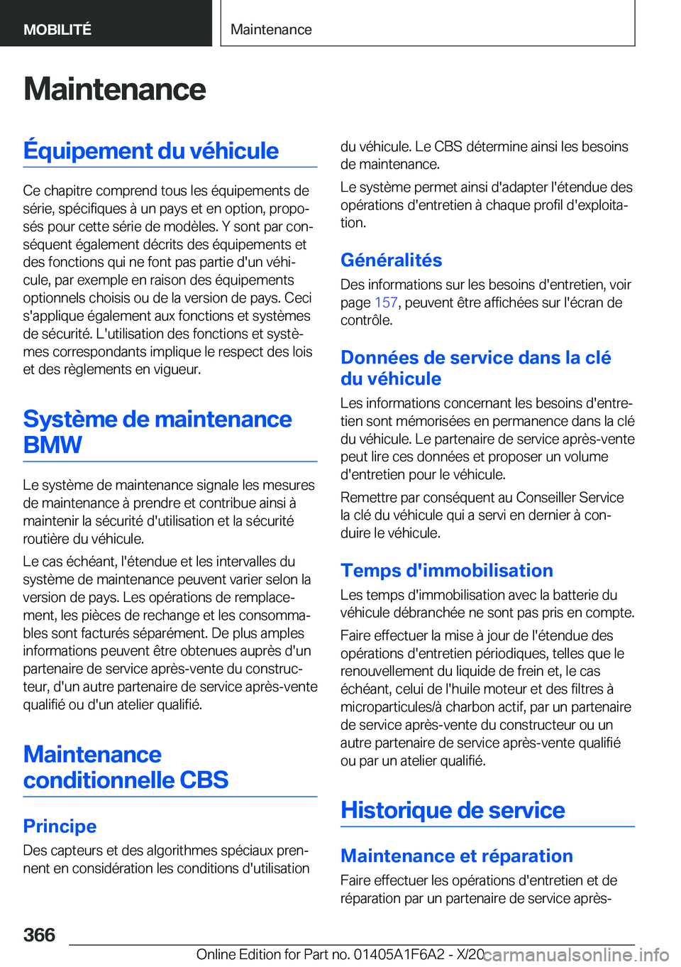 BMW X4 2021  Notices Demploi (in French) �M�a�i�n�t�e�n�a�n�c�e�