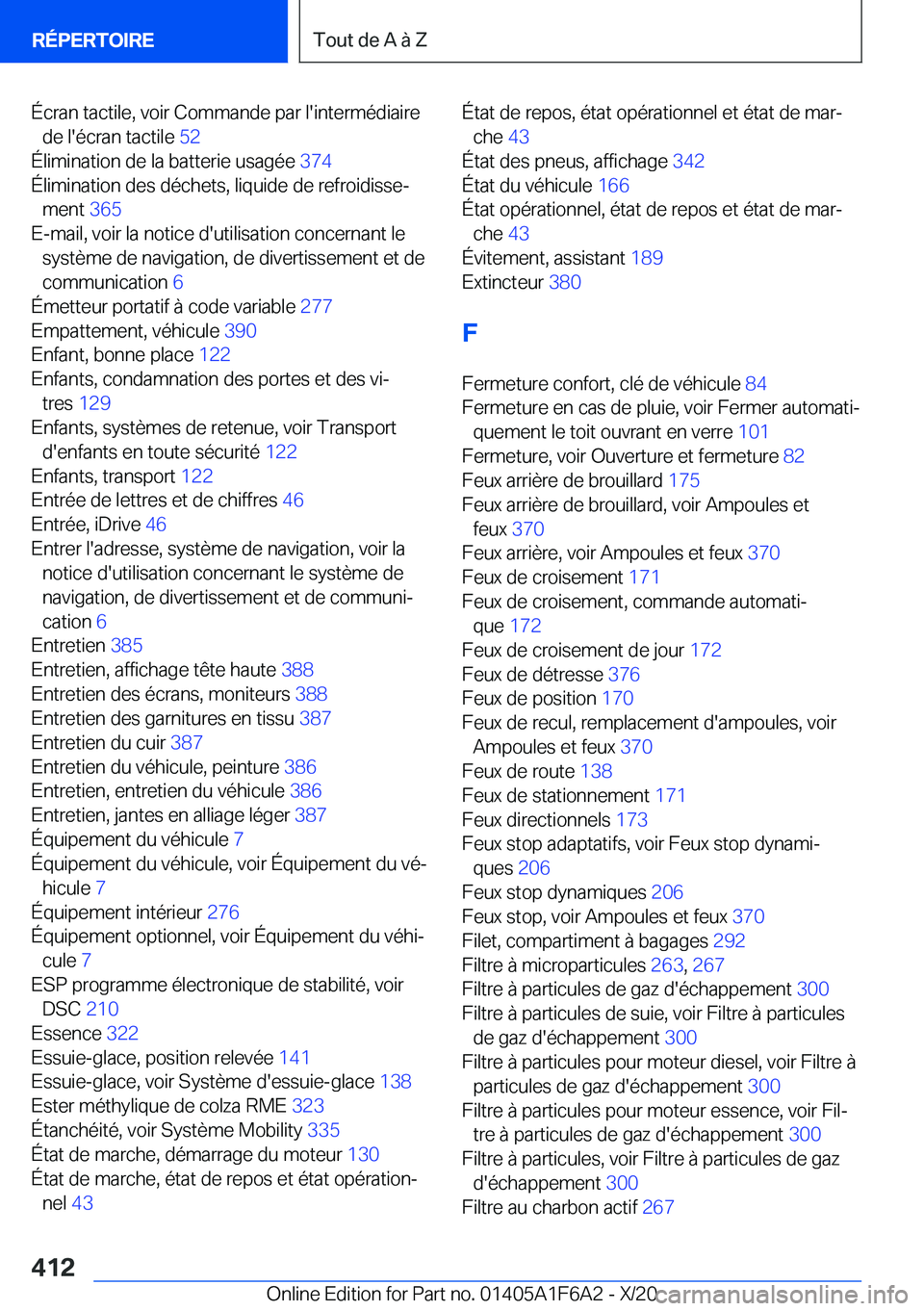 BMW X4 2021  Notices Demploi (in French) �