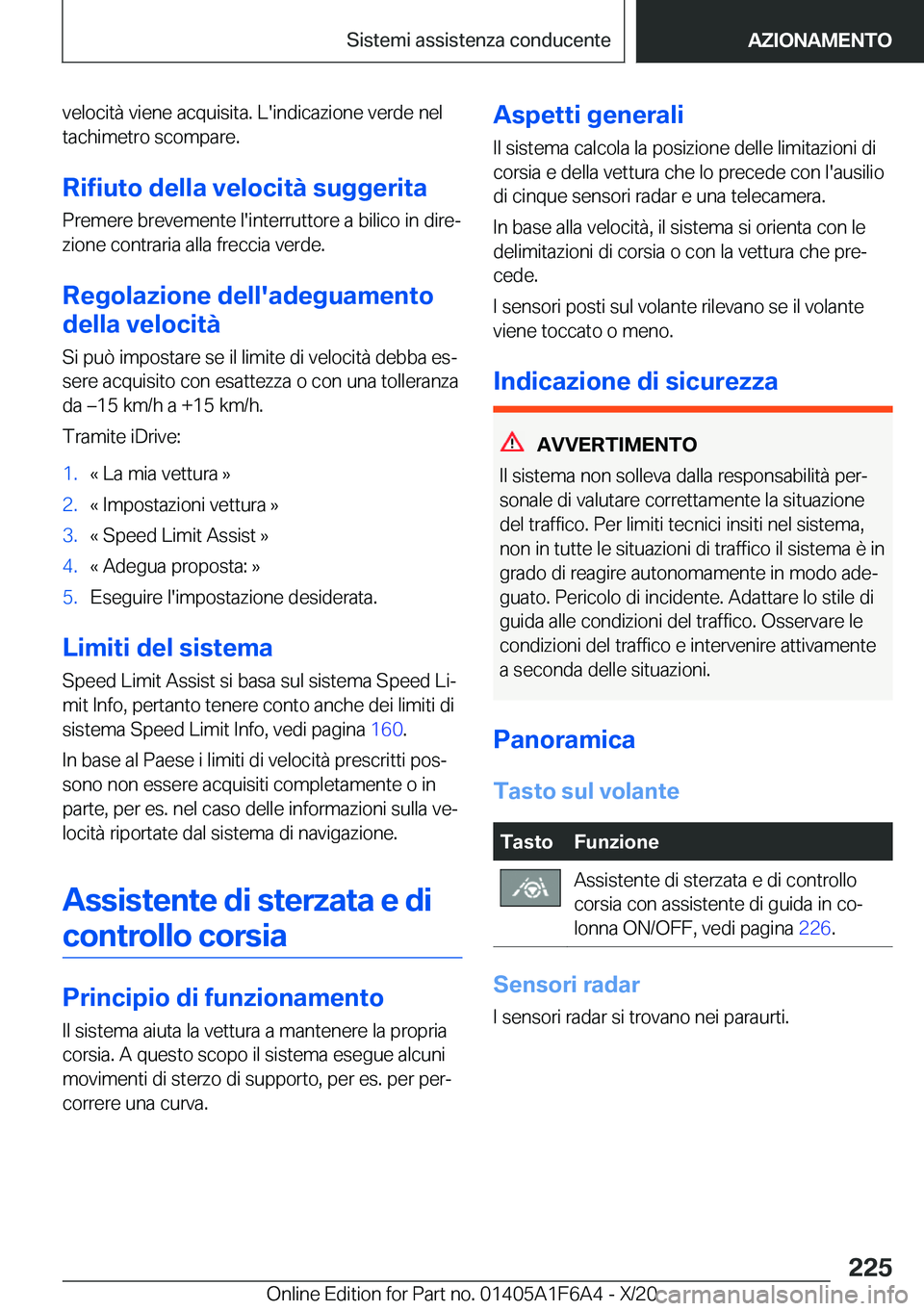 BMW X4 2021  Libretti Di Uso E manutenzione (in Italian) �v�e�l�o�c�i�t�