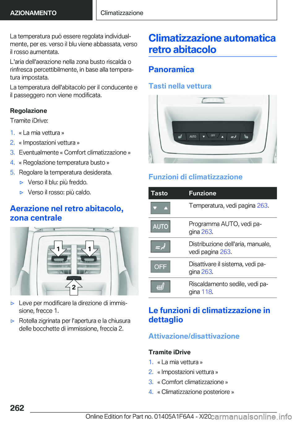 BMW X4 2021  Libretti Di Uso E manutenzione (in Italian) �L�a��t�e�m�p�e�r�a�t�u�r�a��p�u�