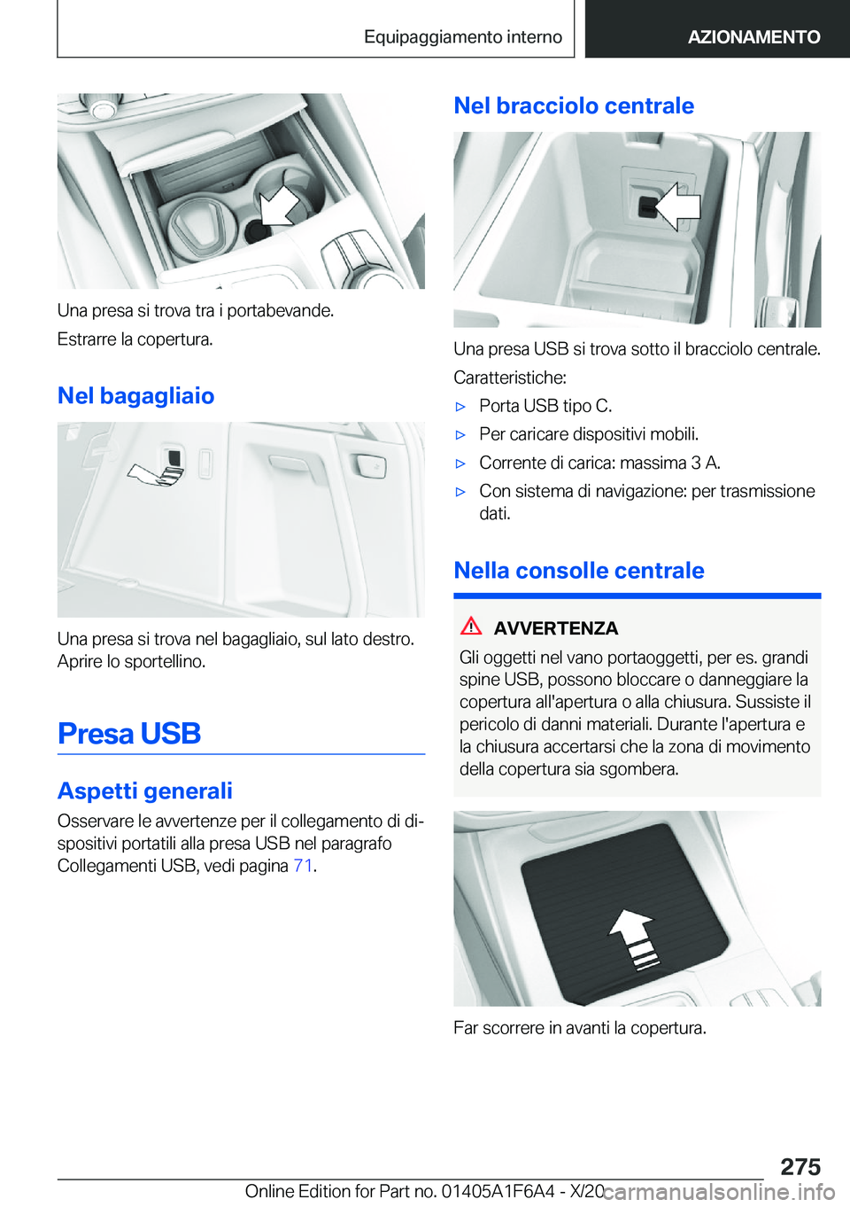 BMW X4 2021  Libretti Di Uso E manutenzione (in Italian) �U�n�a��p�r�e�s�a��s�i��t�r�o�v�a��t�r�a��i��p�o�r�t�a�b�e�v�a�n�d�e�.
�E�s�t�r�a�r�r�e��l�a��c�o�p�e�r�t�u�r�a�.
�N�e�l��b�a�g�a�g�l�i�a�i�o
�U�n�a��p�r�e�s�a��s�i��t�r�o�v�a��n�e�l��b�