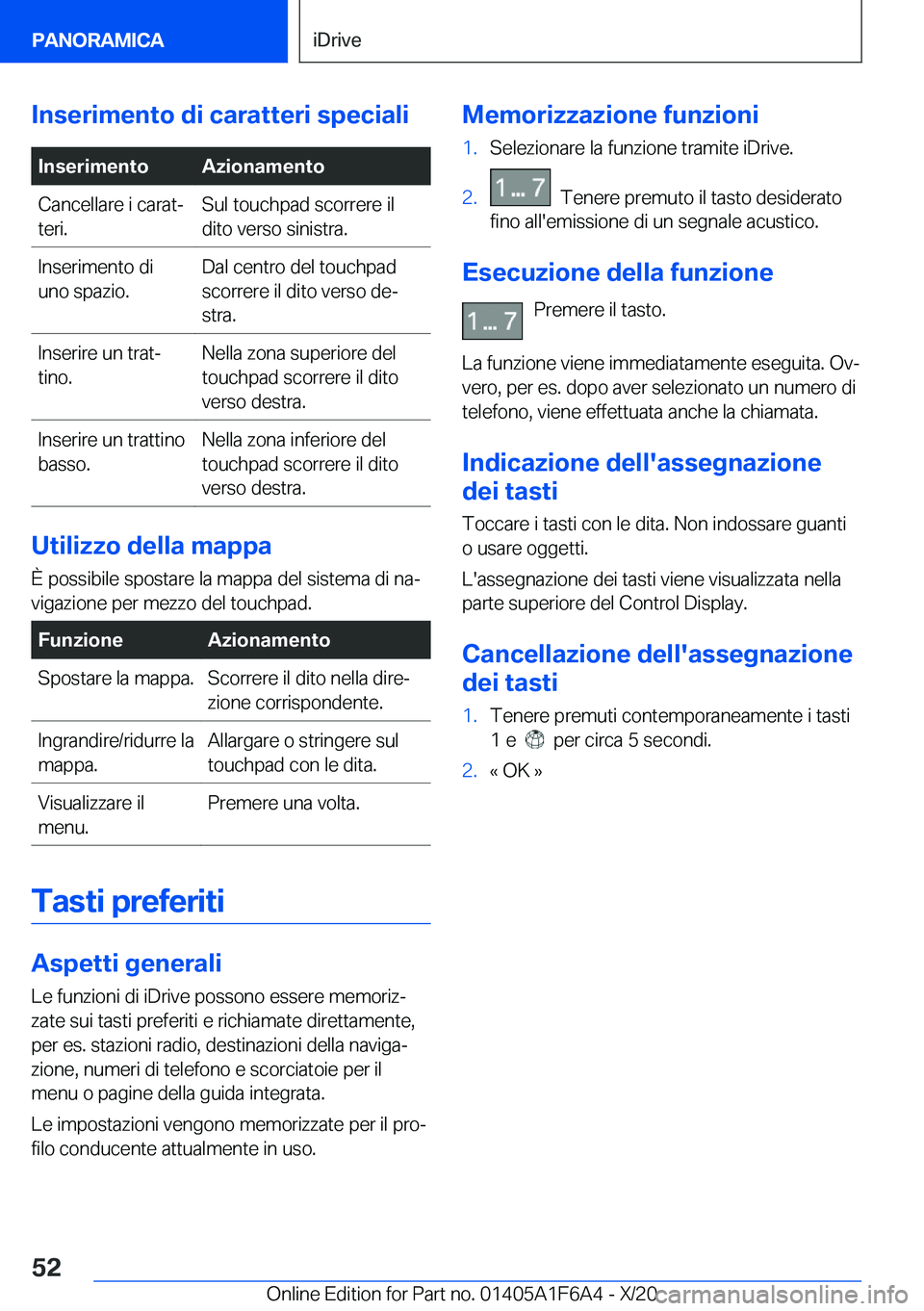 BMW X4 2021  Libretti Di Uso E manutenzione (in Italian) �I�n�s�e�r�i�m�e�n�t�o��d�i��c�a�r�a�t�t�e�r�i��s�p�e�c�i�a�l�i�I�n�s�e�r�i�m�e�n�t�o�A�z�i�o�n�a�m�e�n�t�o�C�a�n�c�e�l�l�a�r�e��i��c�a�r�a�tª
�t�e�r�i�.�S�u�l��t�o�u�c�h�p�a�d��s�c�o�r�r�e�r