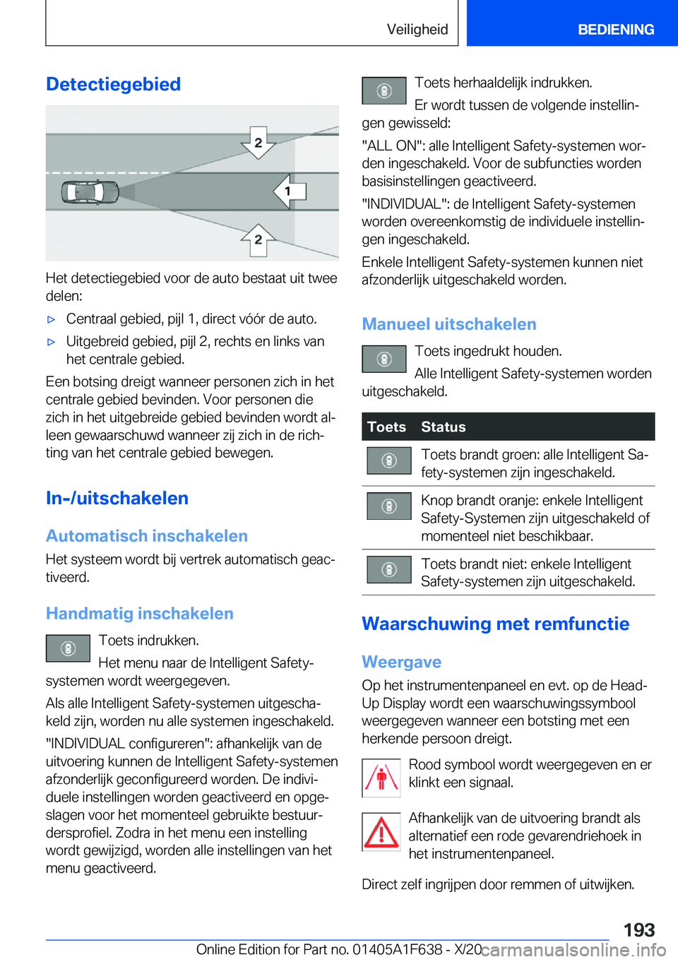 BMW X4 2021  Instructieboekjes (in Dutch) �D�e�t�e�c�t�i�e�g�e�b�i�e�d
�H�e�t��d�e�t�e�c�t�i�e�g�e�b�i�e�d��v�o�o�r��d�e��a�u�t�o��b�e�s�t�a�a�t��u�i�t��t�w�e�e�d�e�l�e�n�:
'x�C�e�n�t�r�a�a�l��g�e�b�i�e�d�,��p�i�j�l��1�,��d�i�r